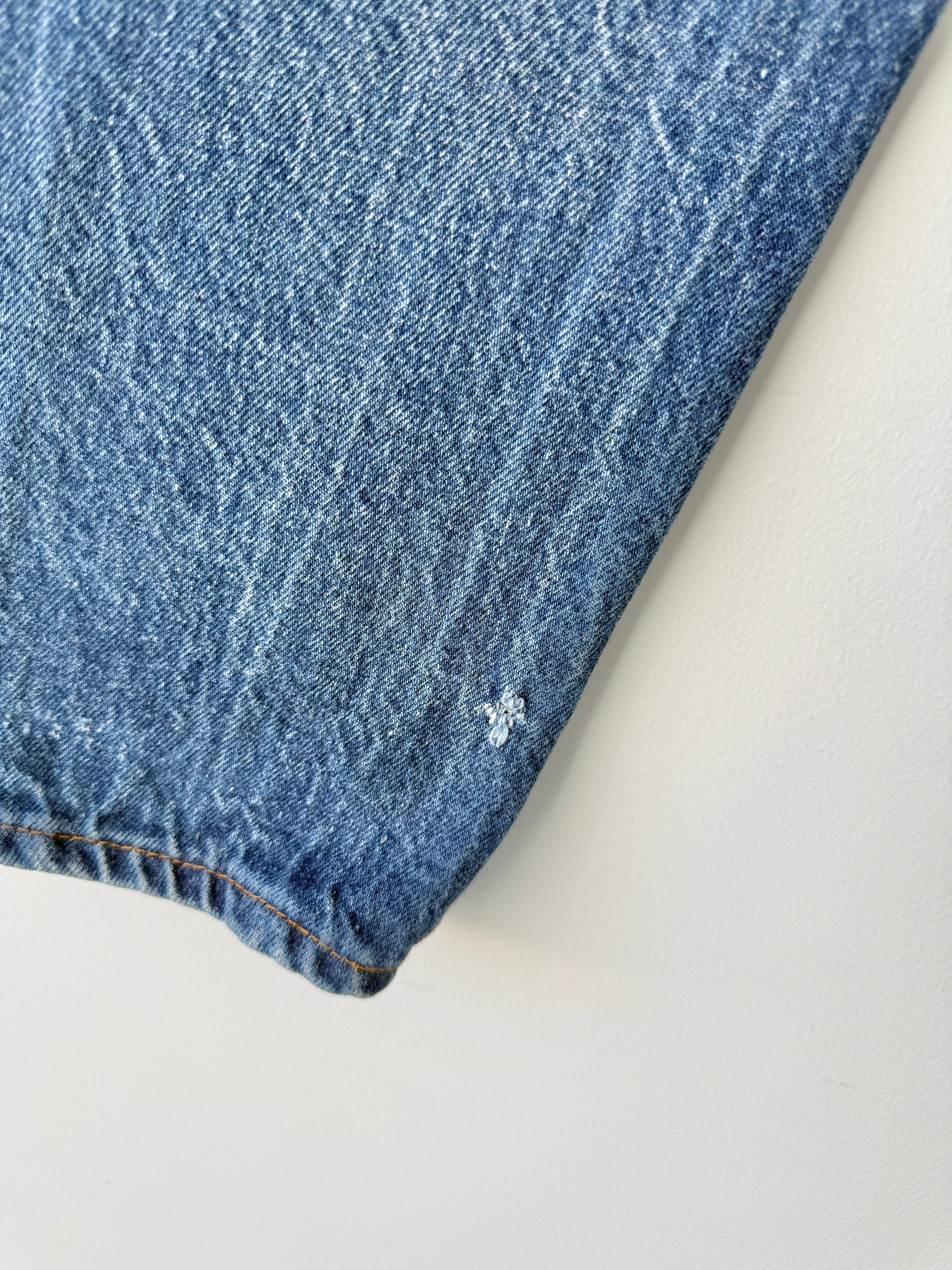 W30 L32 vintage Levis 501 29-30” measured dark blue faded blue 80s denim Levi’s 501s USA