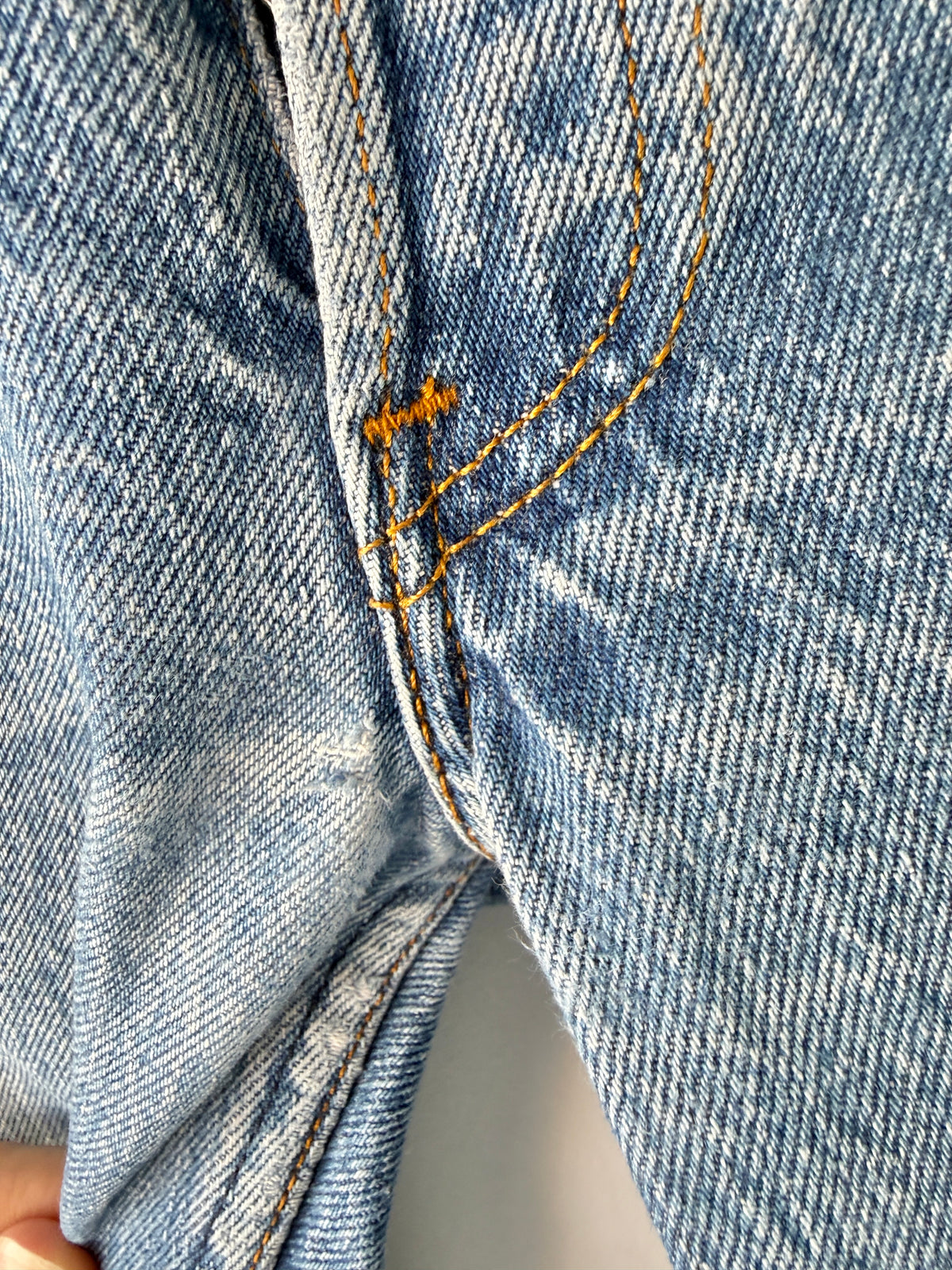 Re done denim W25 L30 vintage Levis 501 medium blue 23/25” measured waist 501s 80s USA