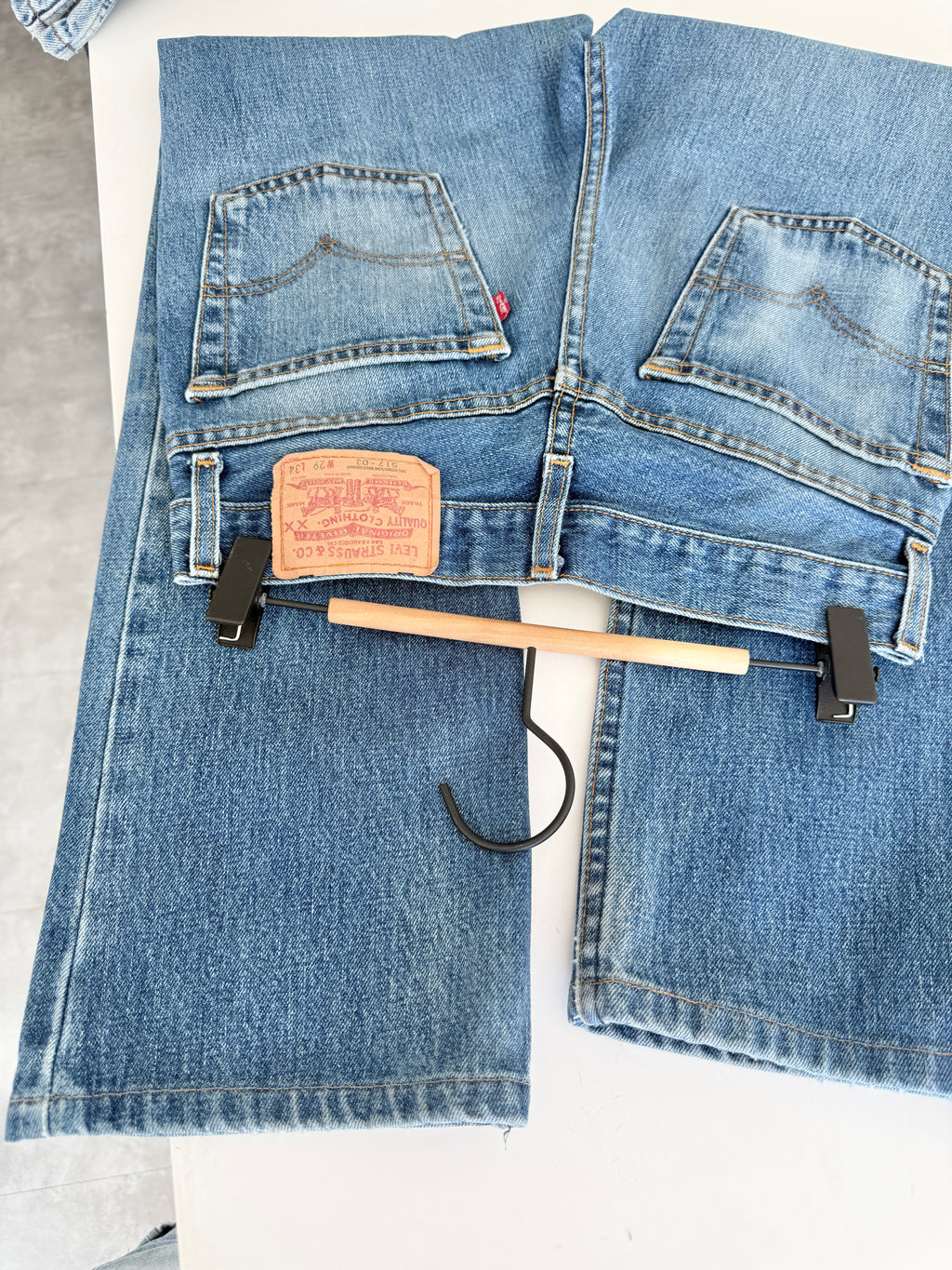 W26 L28 vintage Levis 517 26” measured dark faded blue denim Y2K Levi’s 517s wallet mark