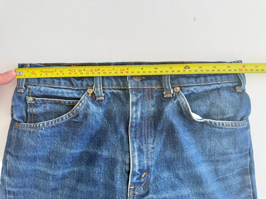 W31 L29 vintage Levis 630 30/31” measured waist dark faded blue 630s 80s   Orange tab