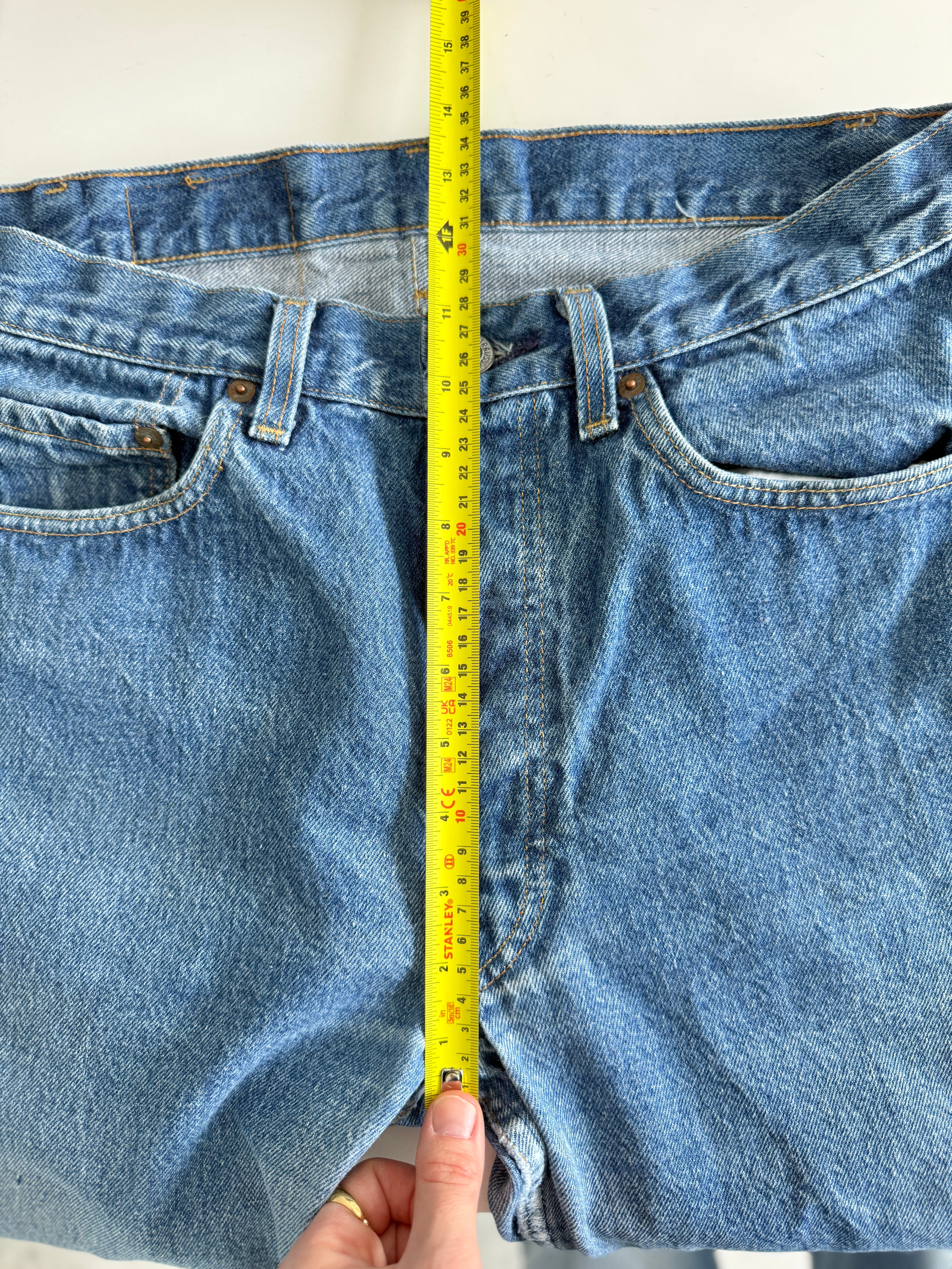 W31 L29 vintage Levis 501 29/31” measured raw blue denim faded blue 80’s levi’s 501s