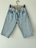 Soft shorts W25 L13 vintage Levis 501 24/25” measured waist light faded blue 501s amazing fade 90s denim