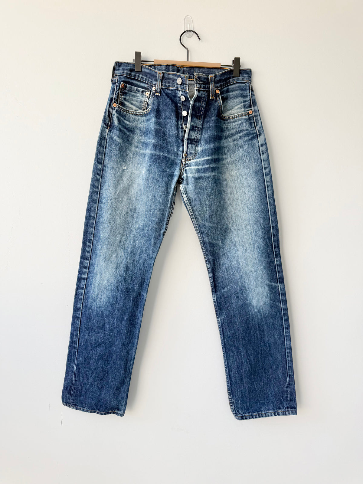 W31 L31 vintage Levis 501 dark blue 30/31” measured waist Y2K levis 501s