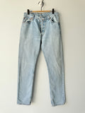 W28 L33 vintage Levis 501 27-28” measured light faded blue made in 90s