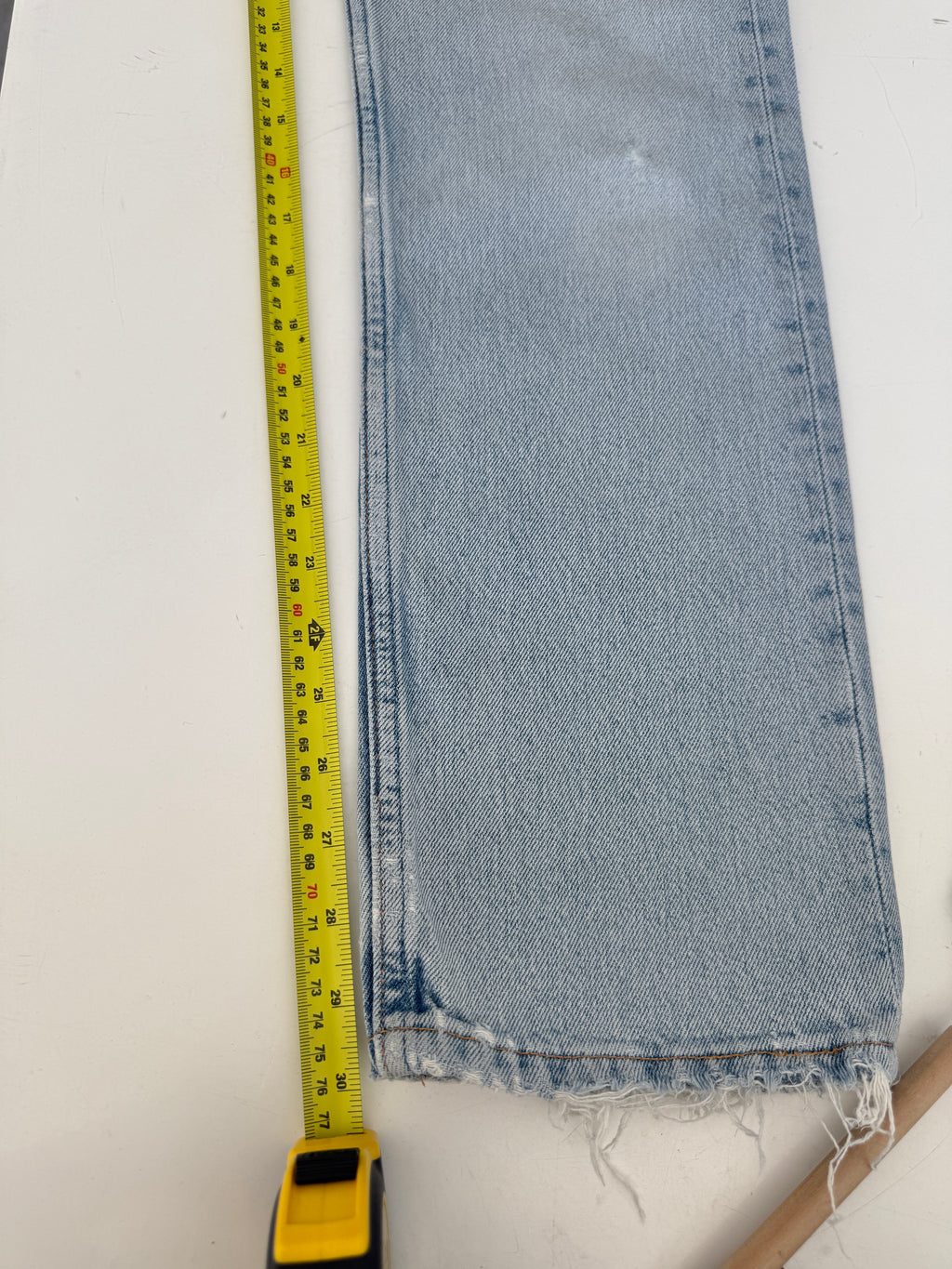 Soft W28 L30 vintage Levis 501s 28” measured light blue 501s 90s USA  distressed