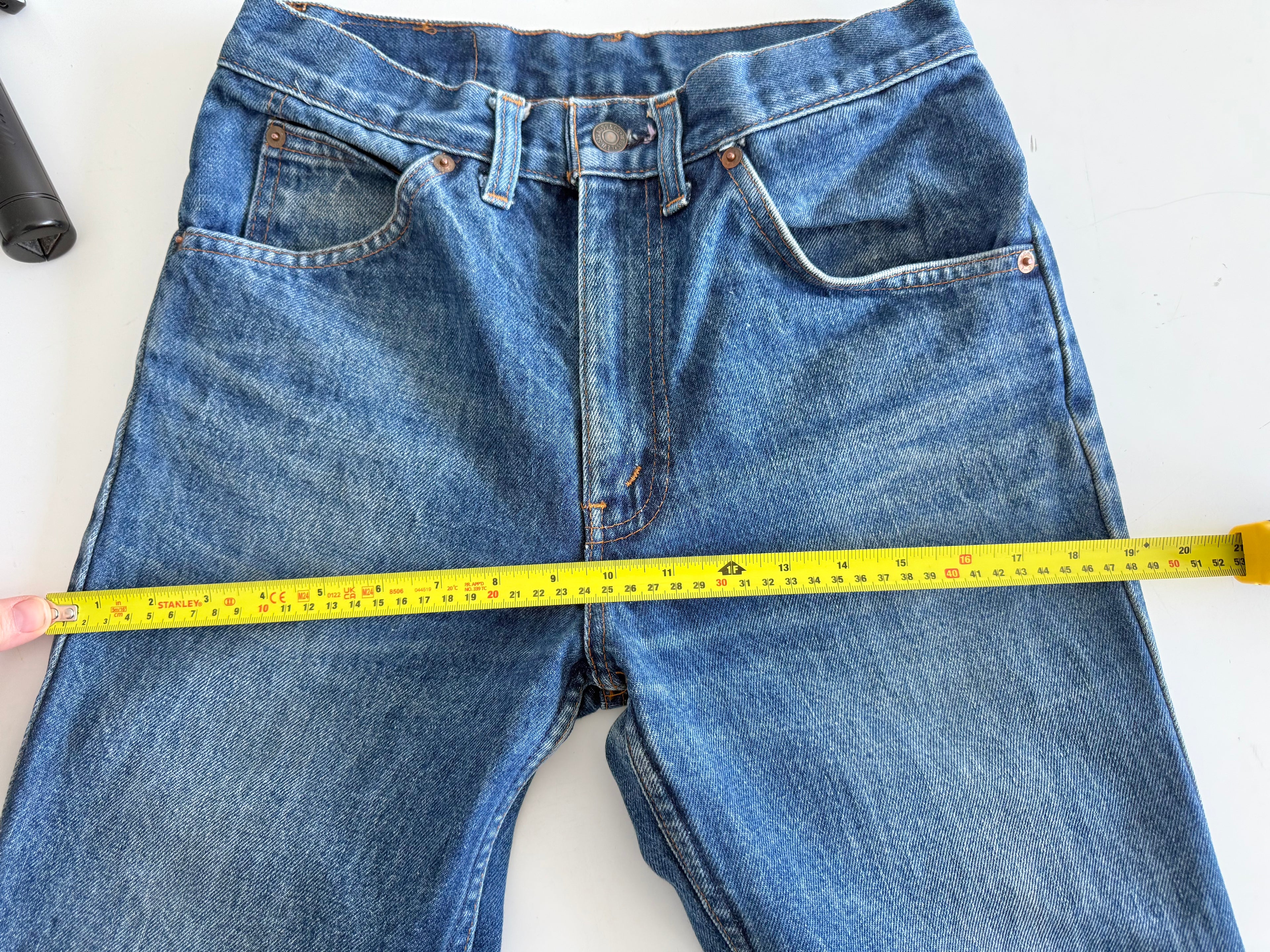 W26 L30 vintage Levis 630 26” measured light faded blue 80s Levi’s 630’s