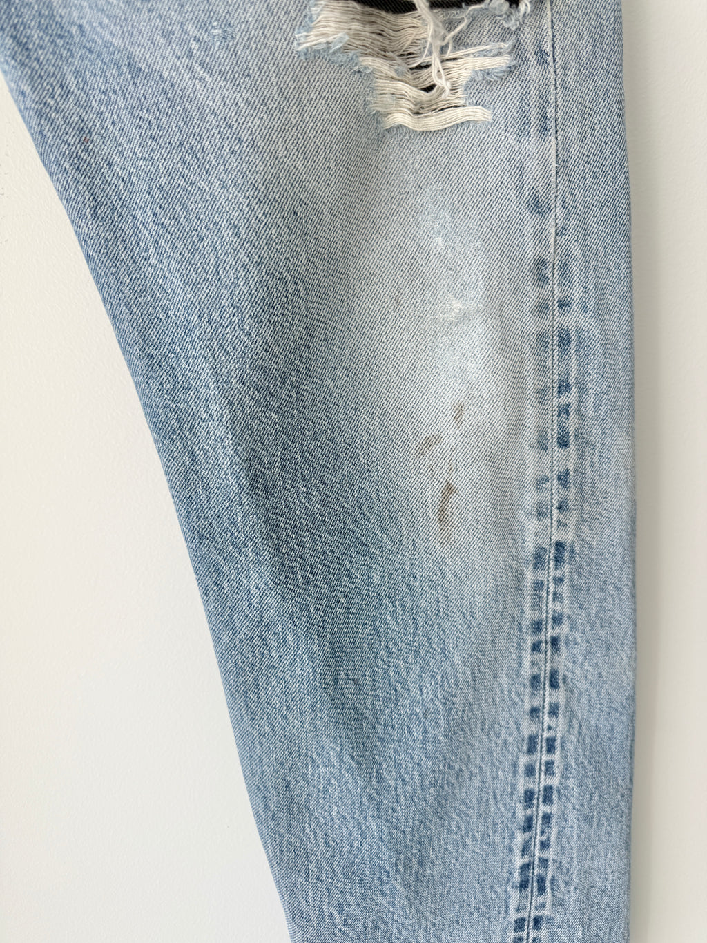 W32 L31 selvedge vintage Levis 501 31/32” measured light blue denim 70s Levi’s 501s USA