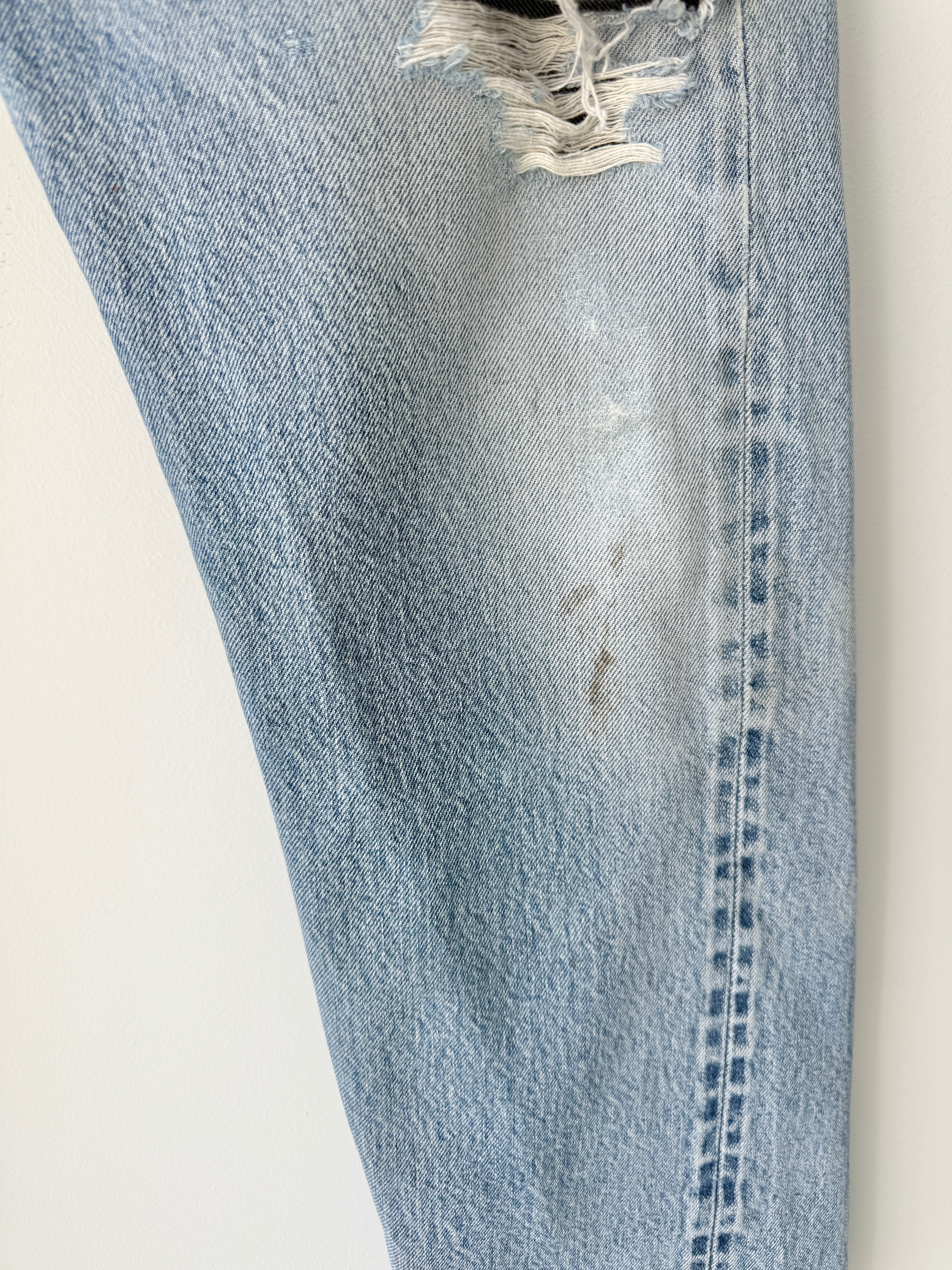 W32 L31 selvedge vintage Levis 501 31/32” measured light blue denim 70s Levi’s 501s USA