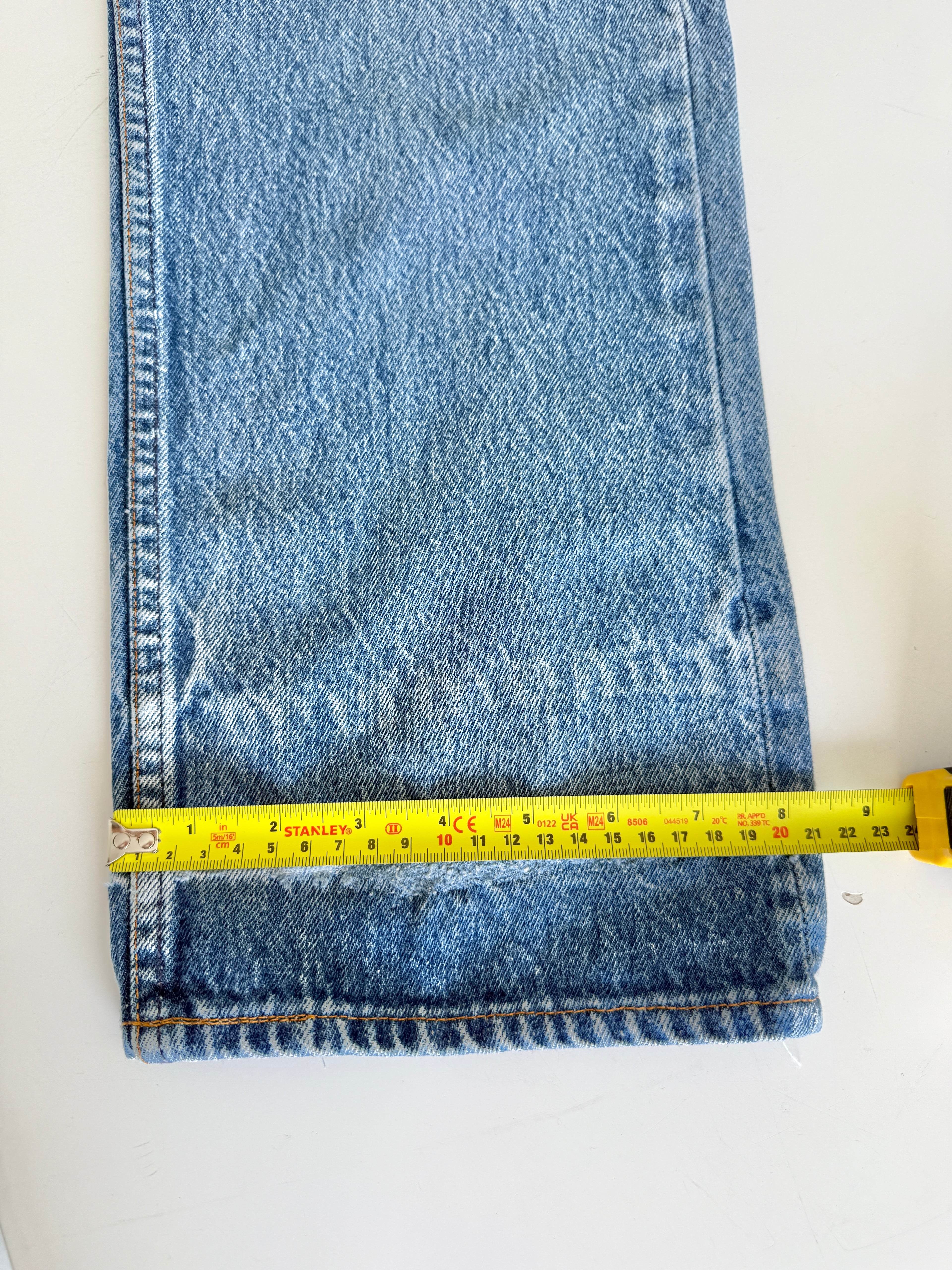 W34 L30 vintage Levis 501 33-34” measured dark faded blue denim 80s Levi’s 501s USA
