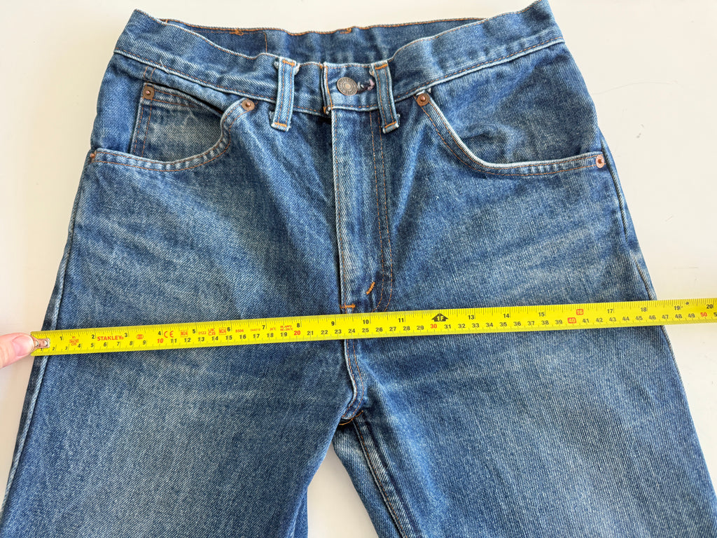 W26 L30 vintage Levis 630 26” measured light faded blue 80s Levi’s 630’s
