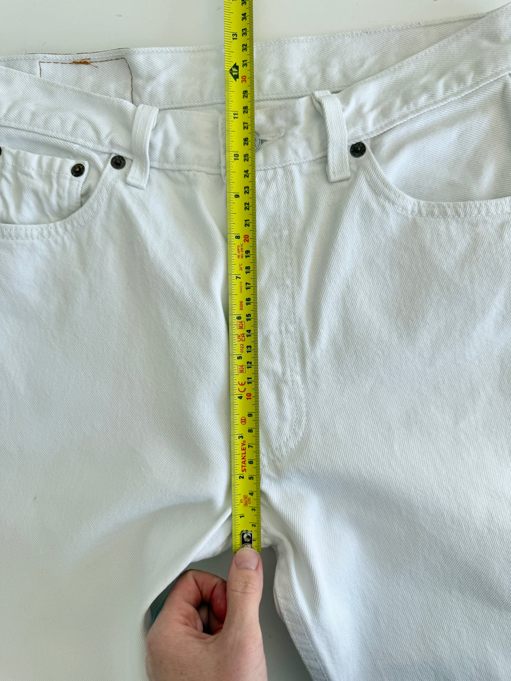 W28 L30 vintage Levis 501 27/28” measured white denim 90s Levi’s 501s USA