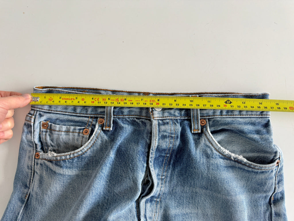 W28 L30 vintage Levis 501 27/28” measured waist dark faded blue 501s amazing fade 90s denim