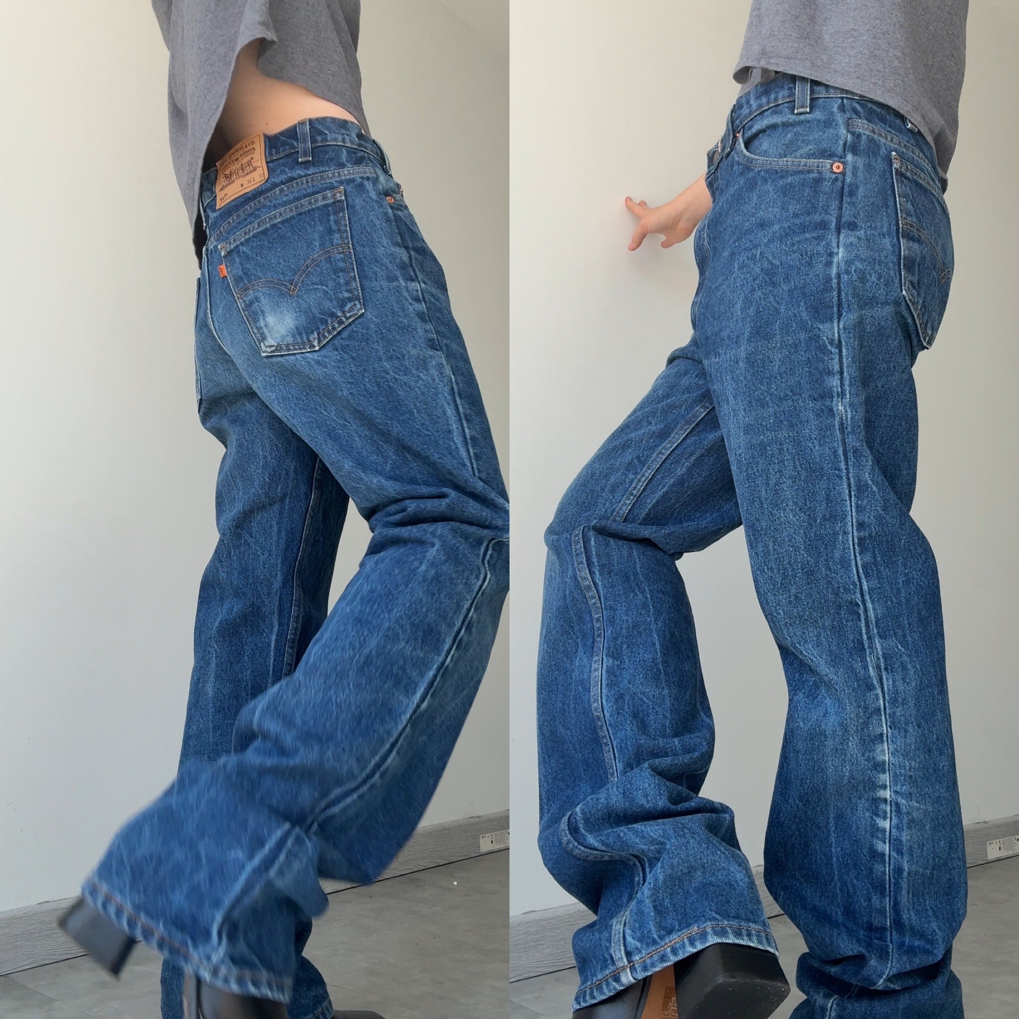 W33 L34 vintage Levis 517 33” measured waist raw blue 517s made in 90s USA
