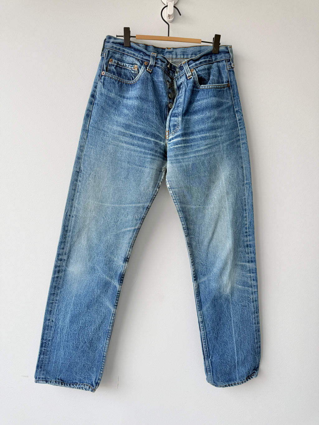 W30 L30 vintage Levis 501 29/30” measured dark faded blue 80sUSA Levi’s 501s