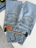 Soft W27 L31 vintage Levis 501 26/27” measured waist light blue 501s made in 90s USA