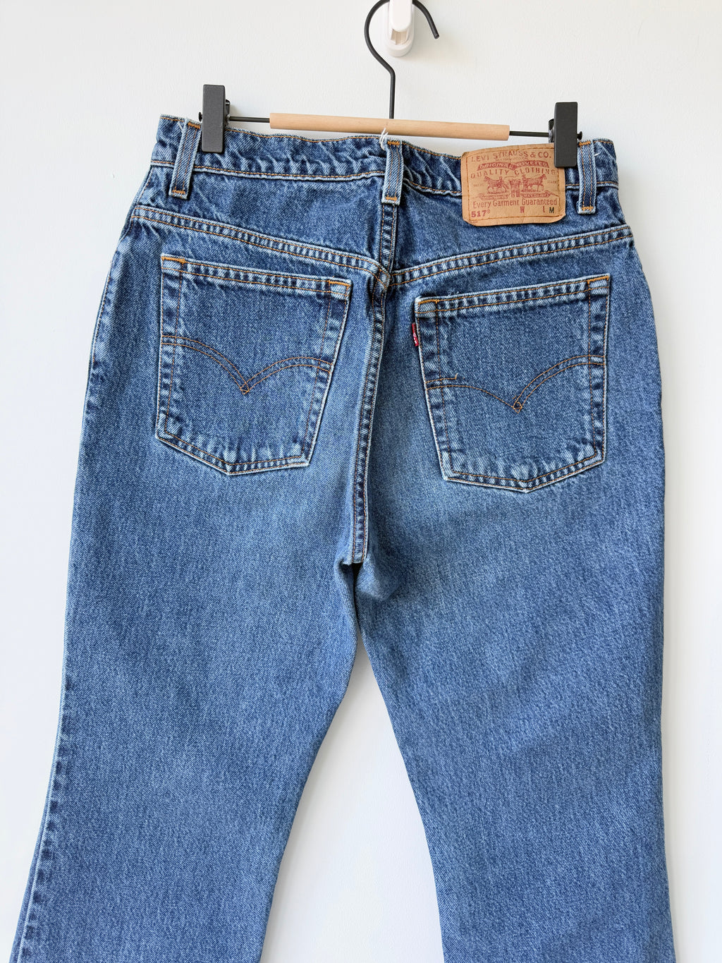 W28 L25 vintage Levis 517 28” measured dark blue 90s Levi’s 517s