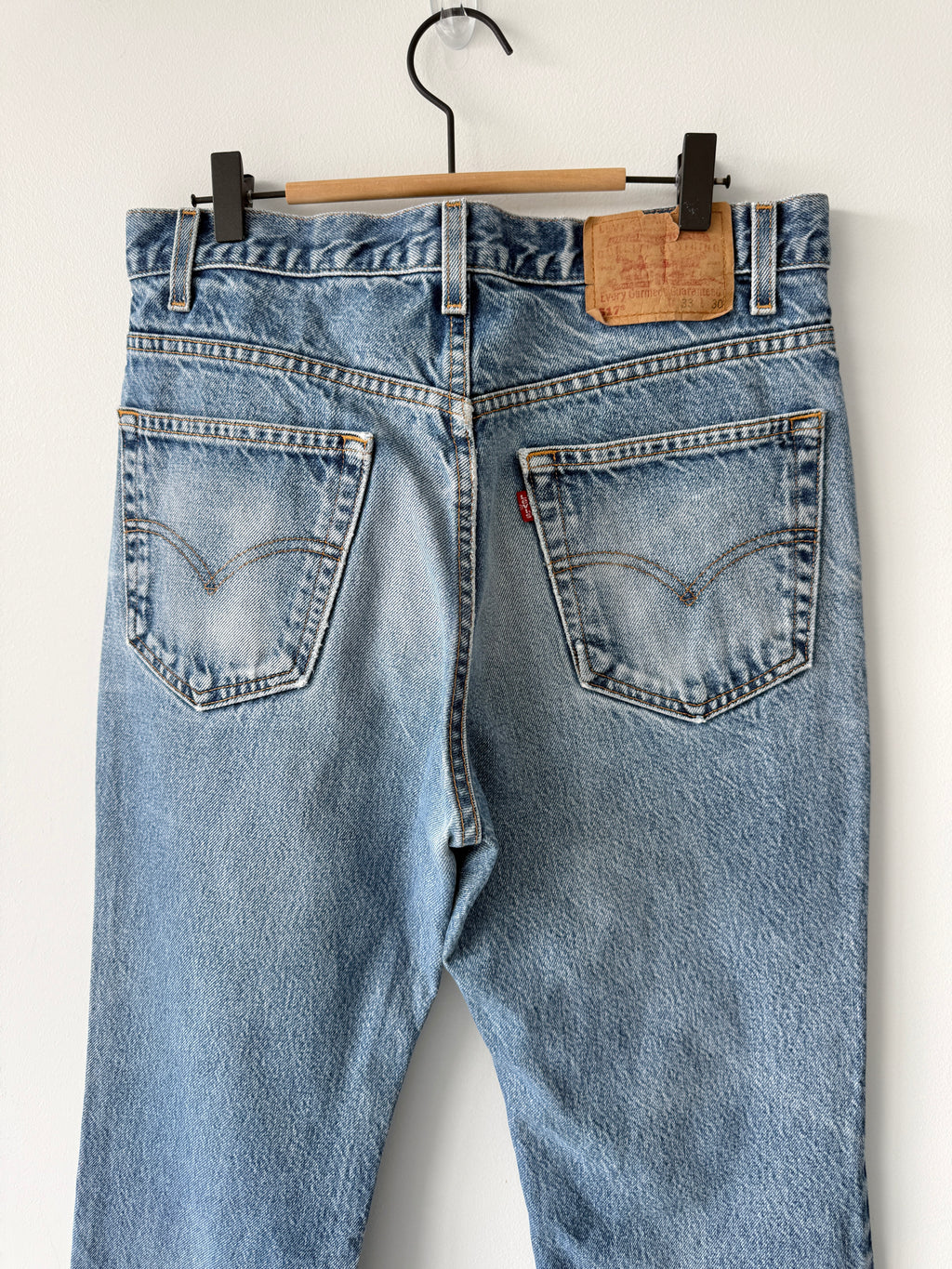 W30 L30 vintage Levis 517 30” measured waist dark faded blue 517s amazing Wallet mark