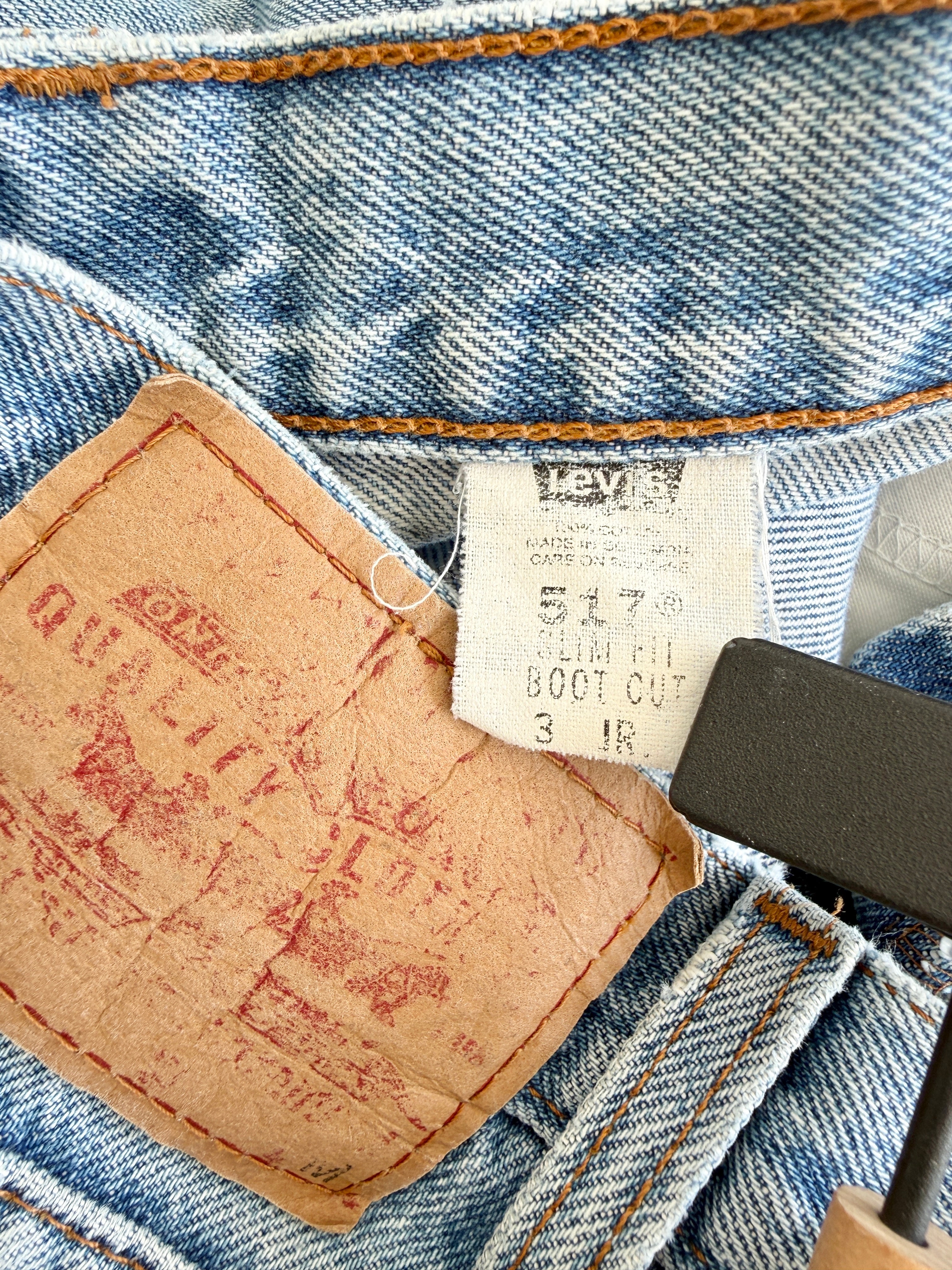 W24 L31 vintage Levis 517 26” measured medium faded blue denim Levi’s 517s