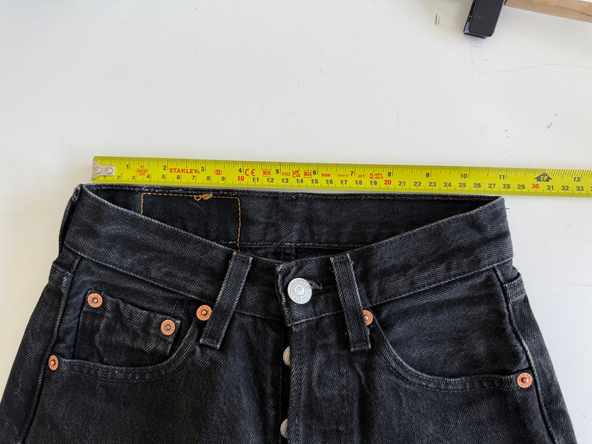 W22 L27 vintage Levis 501s 21/22” measured black fade 501s 90s