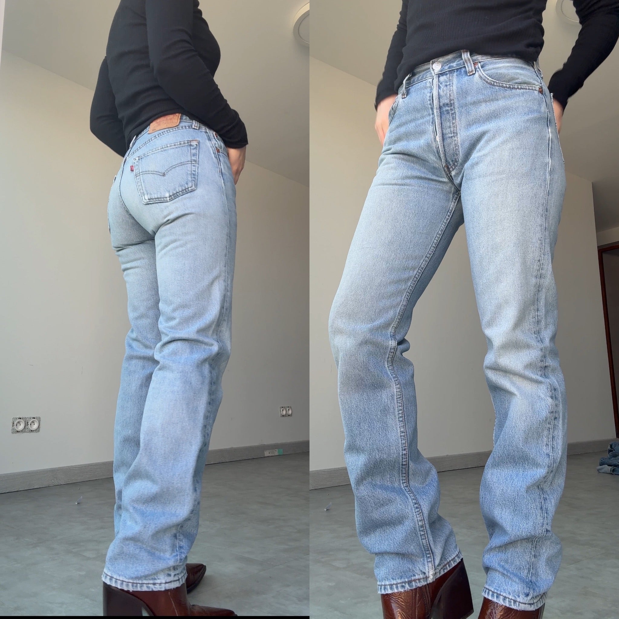 W27 L31 vintage Levis 501 26-27” measured light blue 90s denim Levi’s 501s