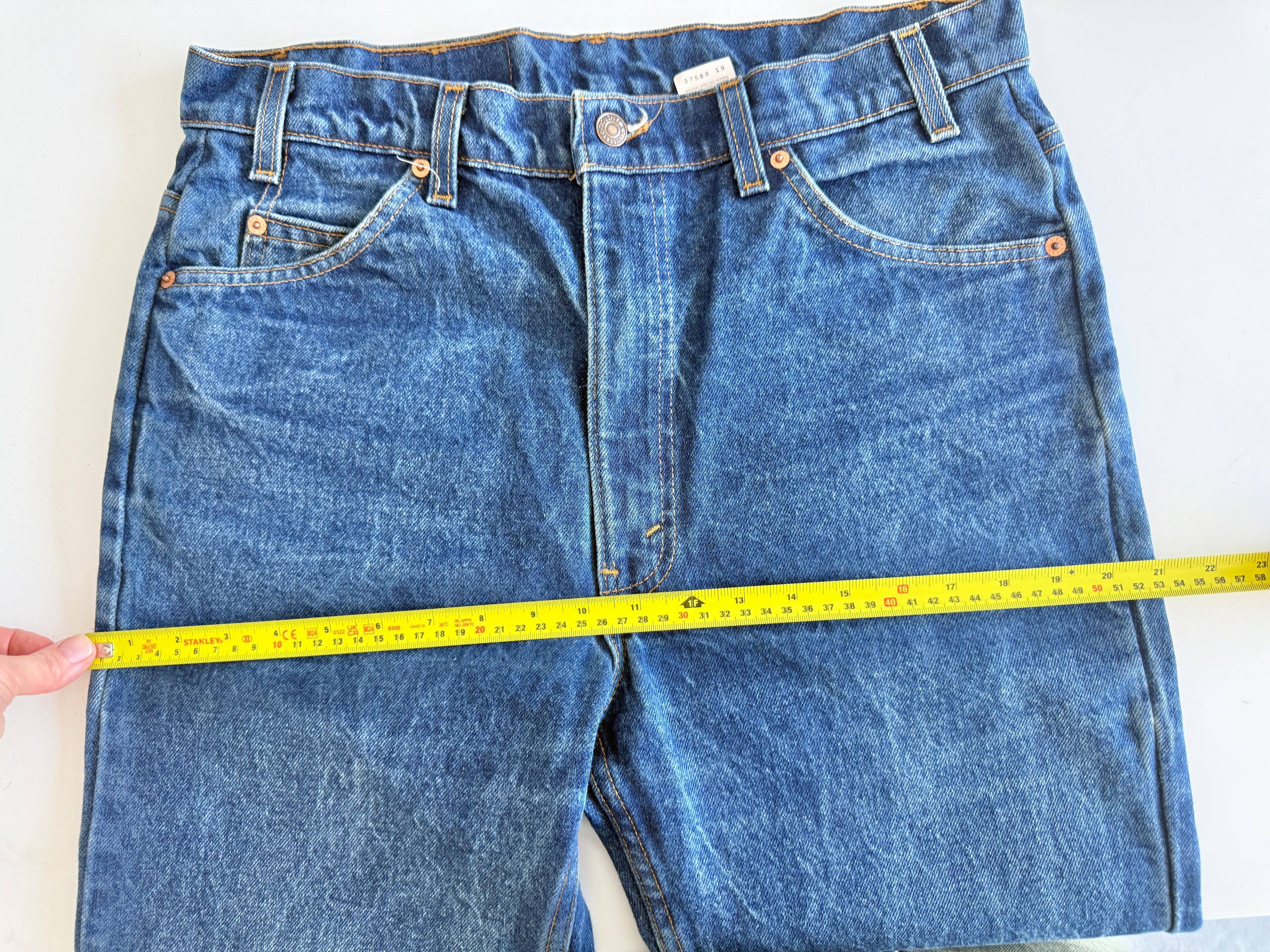 W33 L34 vintage Levis 517 33” measured waist raw blue 517s made in 90s USA
