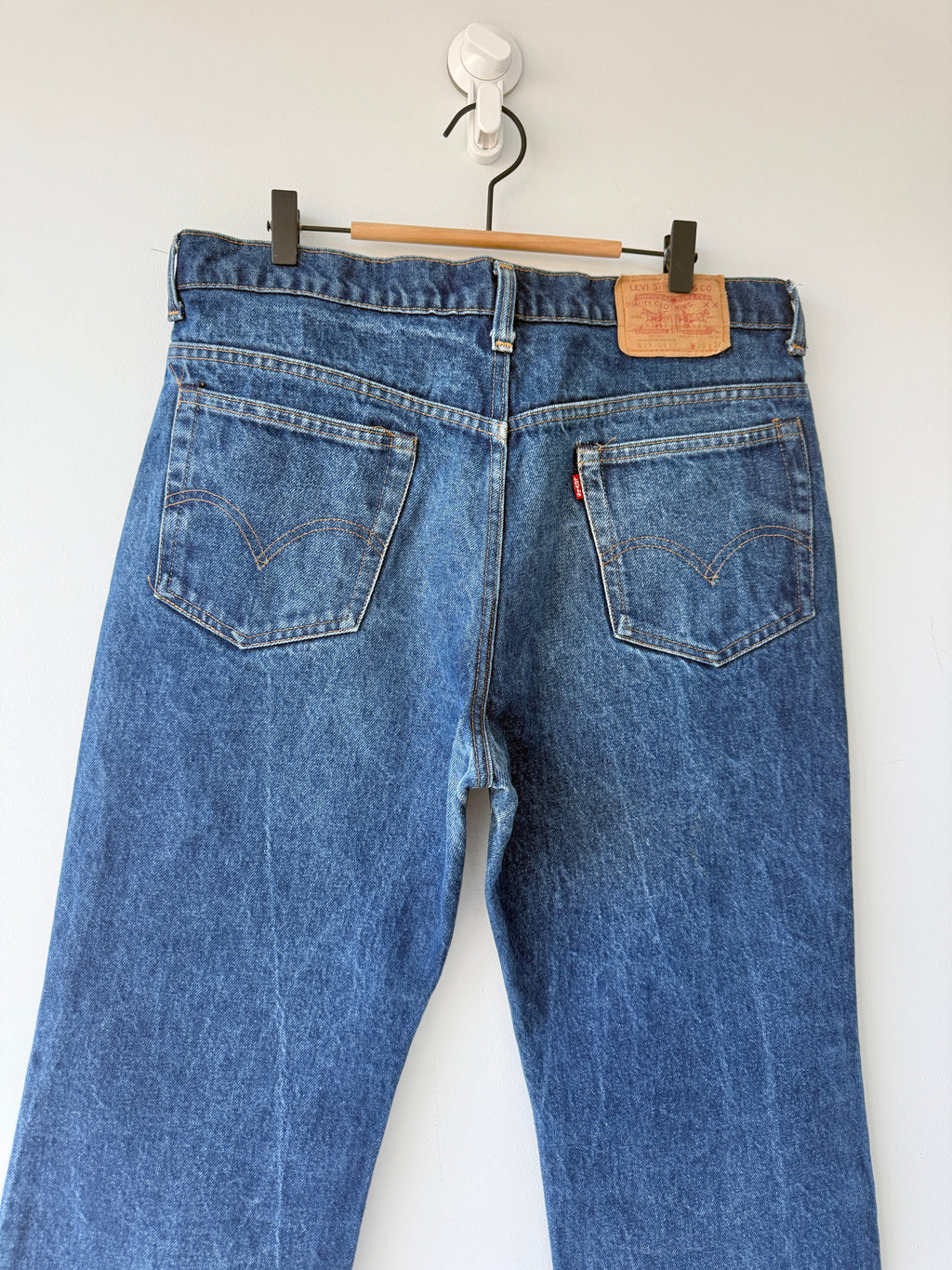 W34 L26 vintage Levis 517 34” measured light blue fade denim 90s Levi’s 517s USA