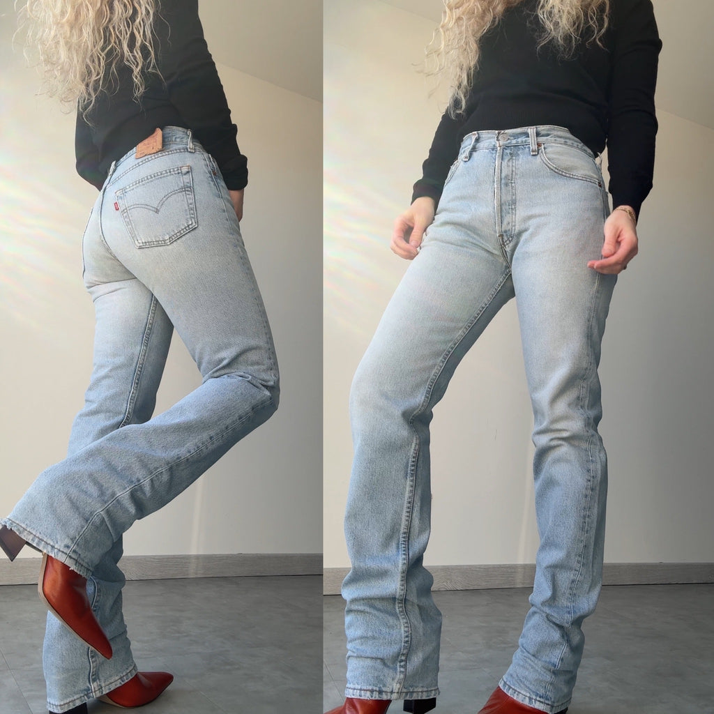 W27 L33 vintage Levis 501 27” measured light faded blue 90’s levi’s 501s