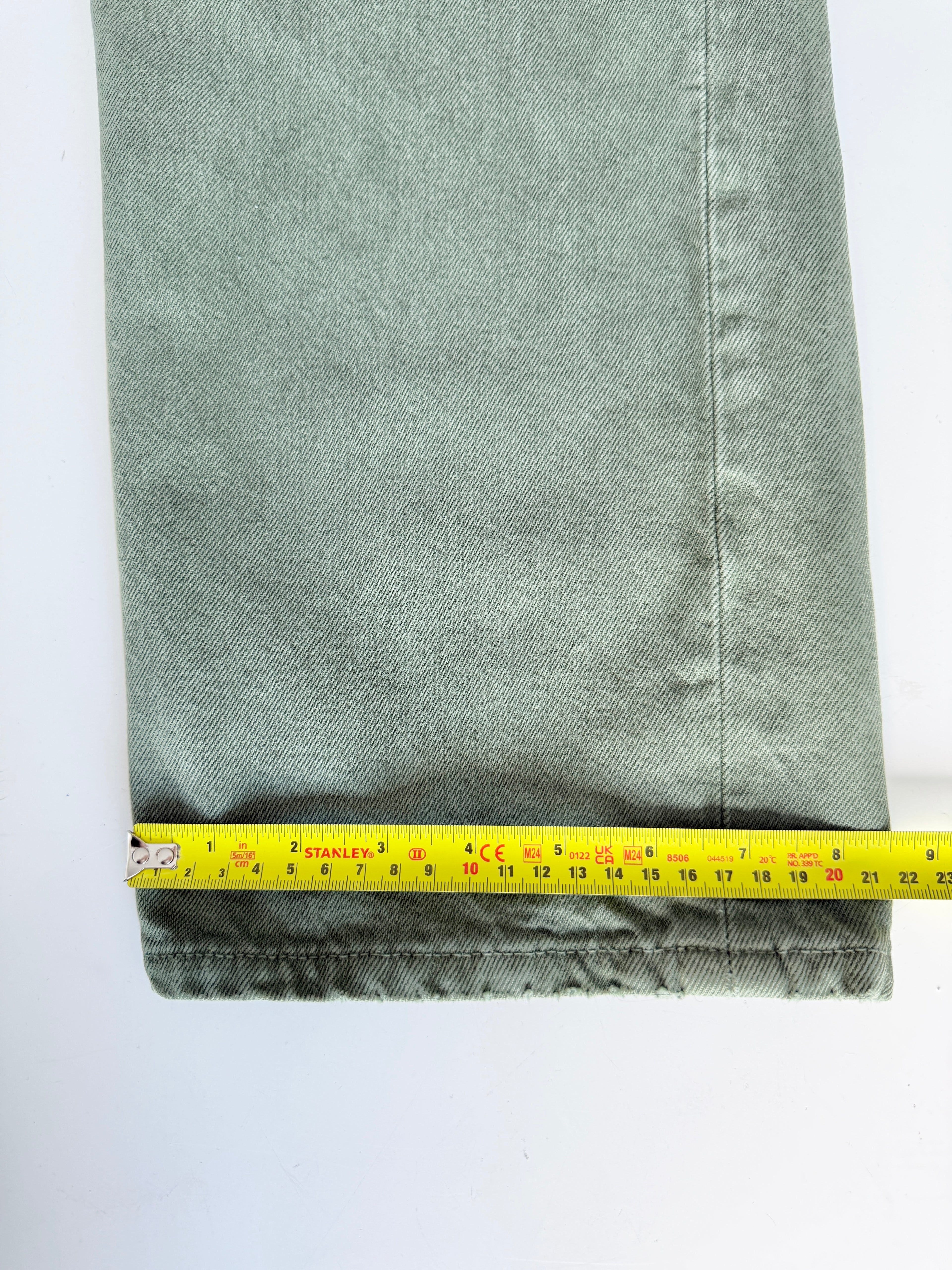 W35 L31 vintage Levis 501 34-35” measured dark green denim 90s USA 501s