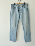 W36 L33 vintage Levis 501 35-36”” measured light blue 90s USA 501s