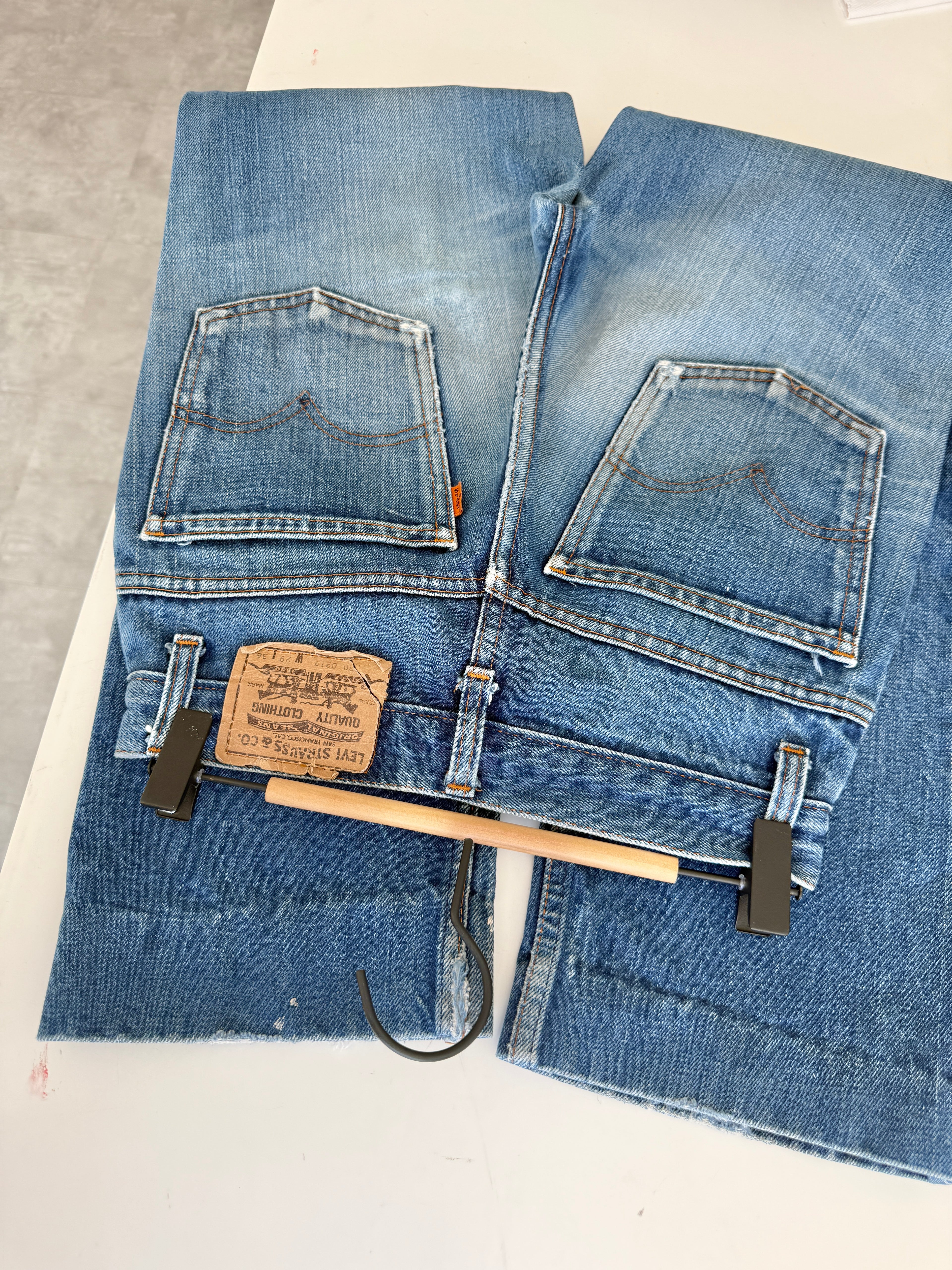 Soft W26 L27 vintage Levis 630 25/26” measured waist dark faded blue 630s 80s