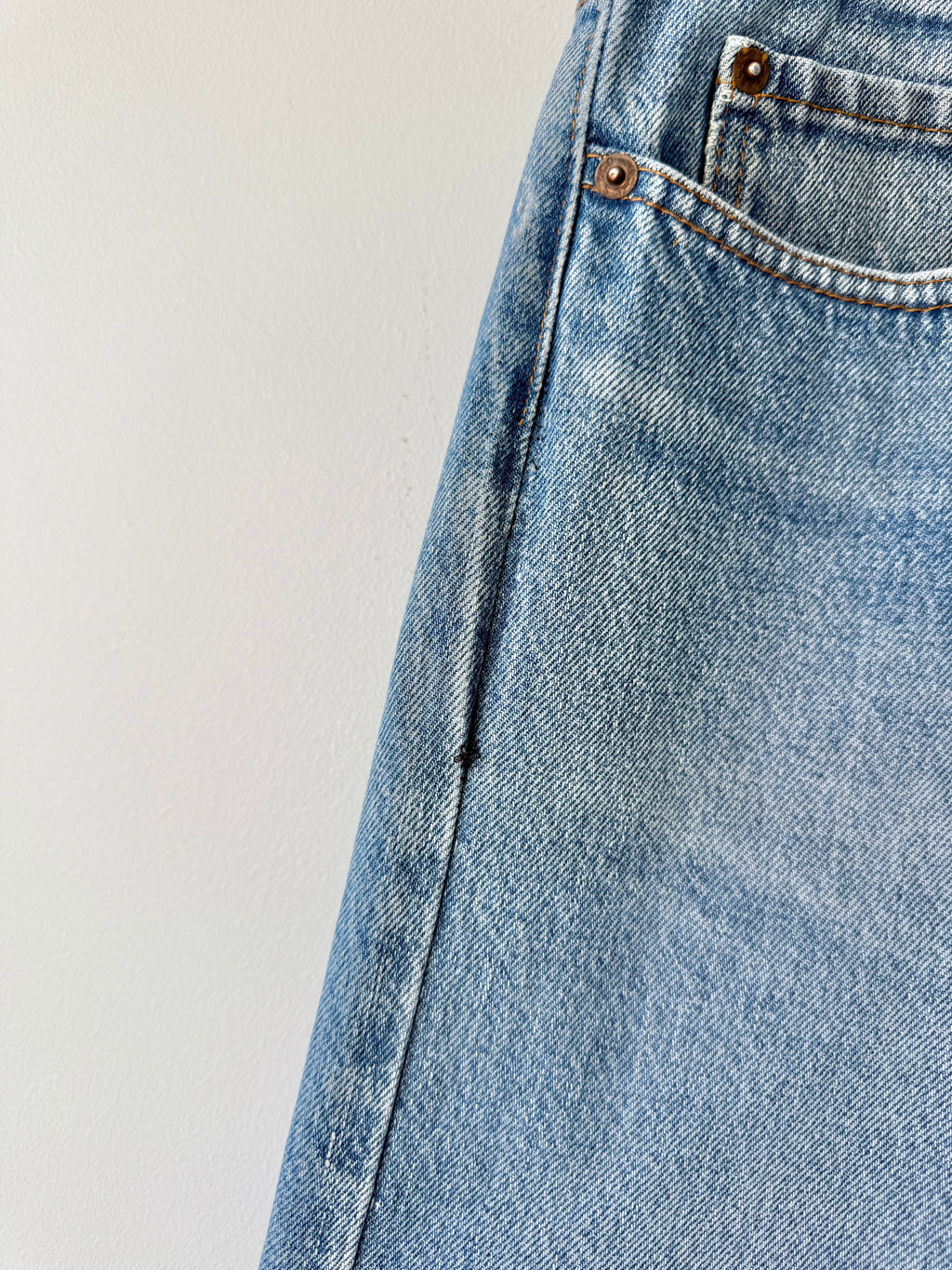 W34 L30 vintage Levis 501 33-34” measured dark faded blue denim 80s Levi’s 501s USA