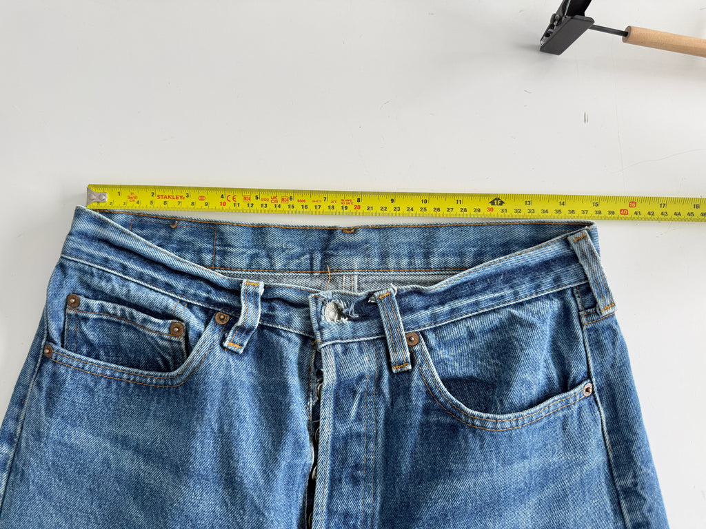 W30 L30 vintage Levis 501 29/30” measured dark faded blue 80sUSA Levi’s 501s