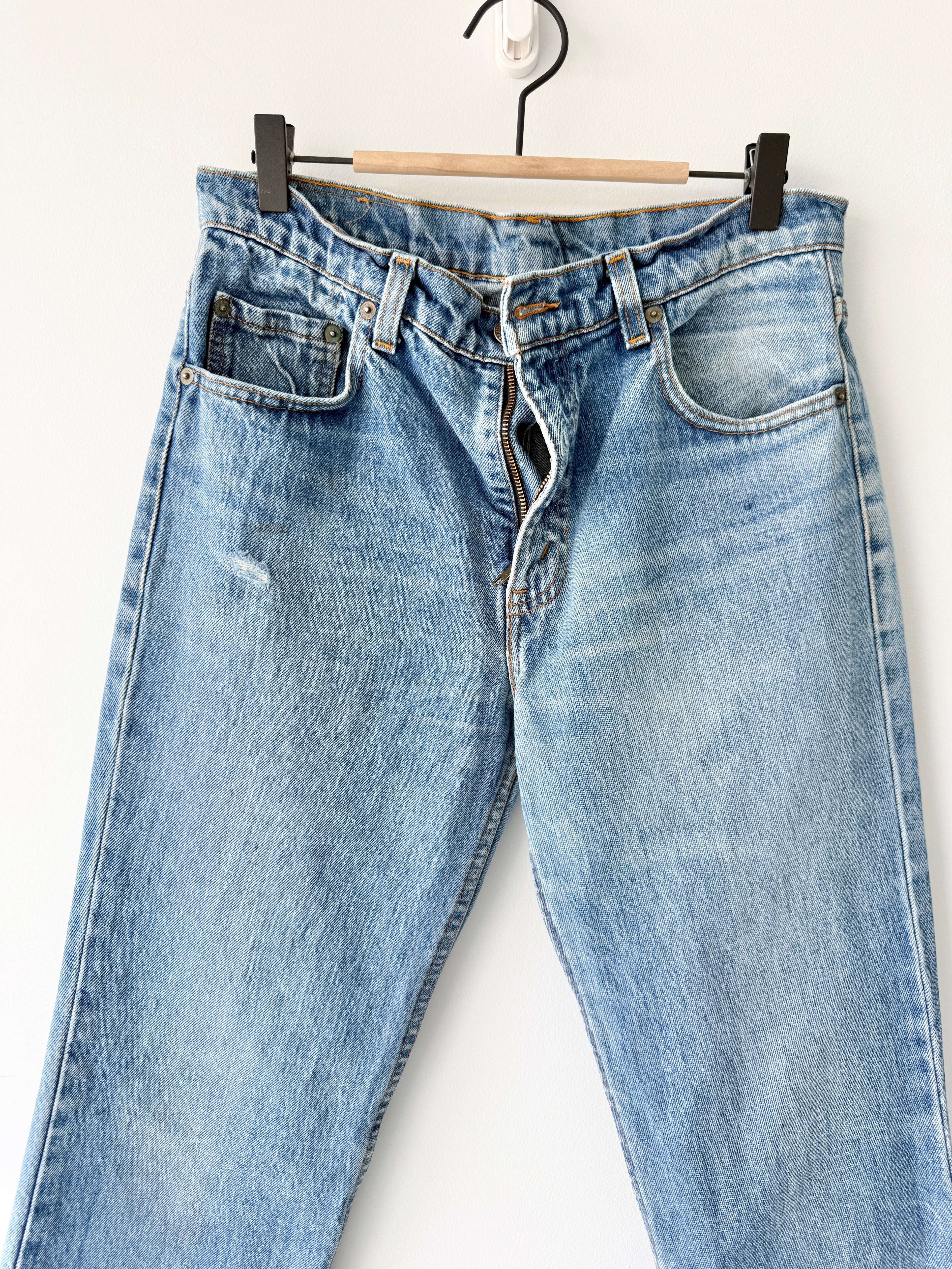W30 L29 vintage Levis 603 30”measured medium blue 80s 603s