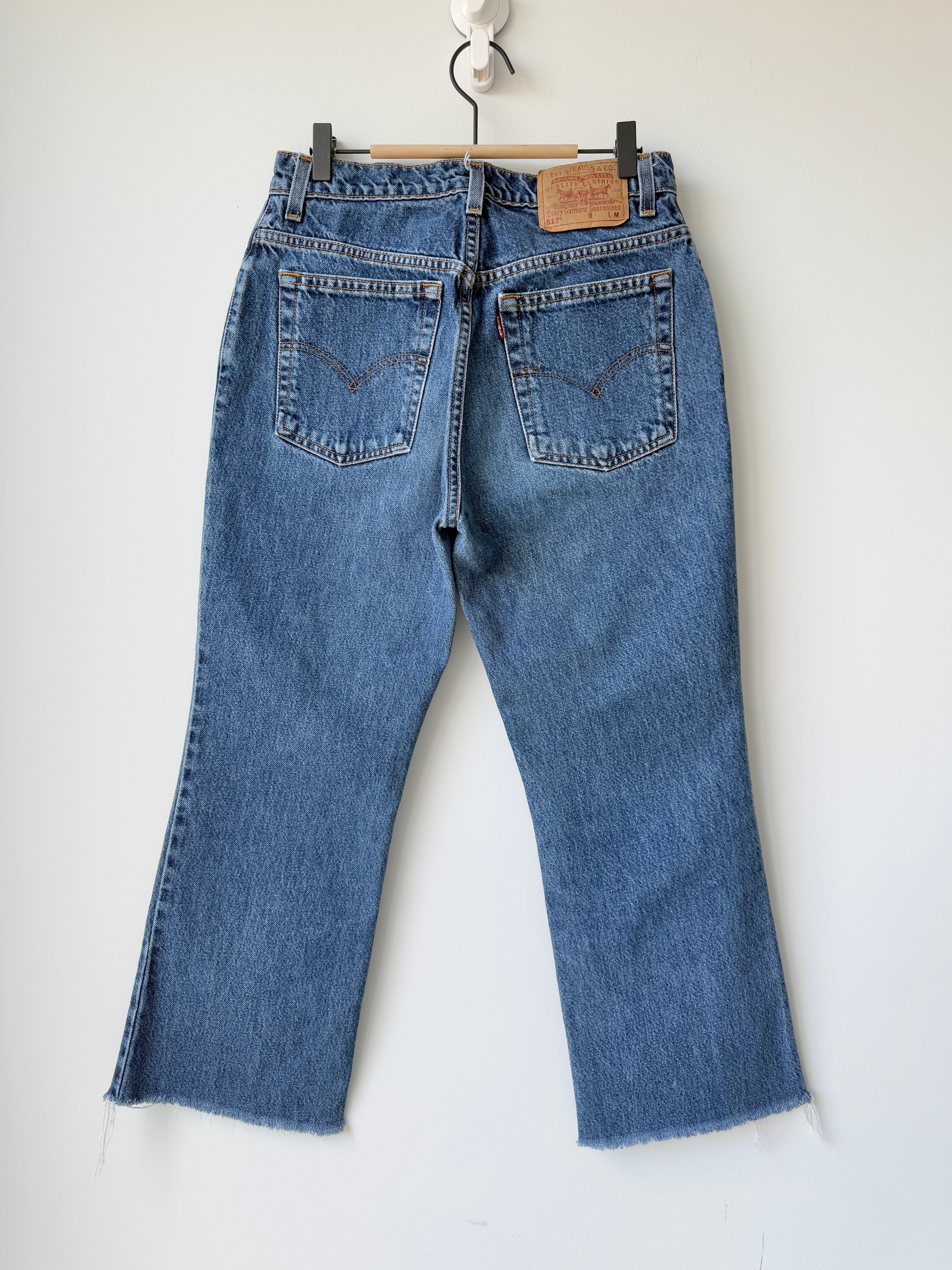W28 L25 vintage Levis 517 28” measured dark blue 90s Levi’s 517s
