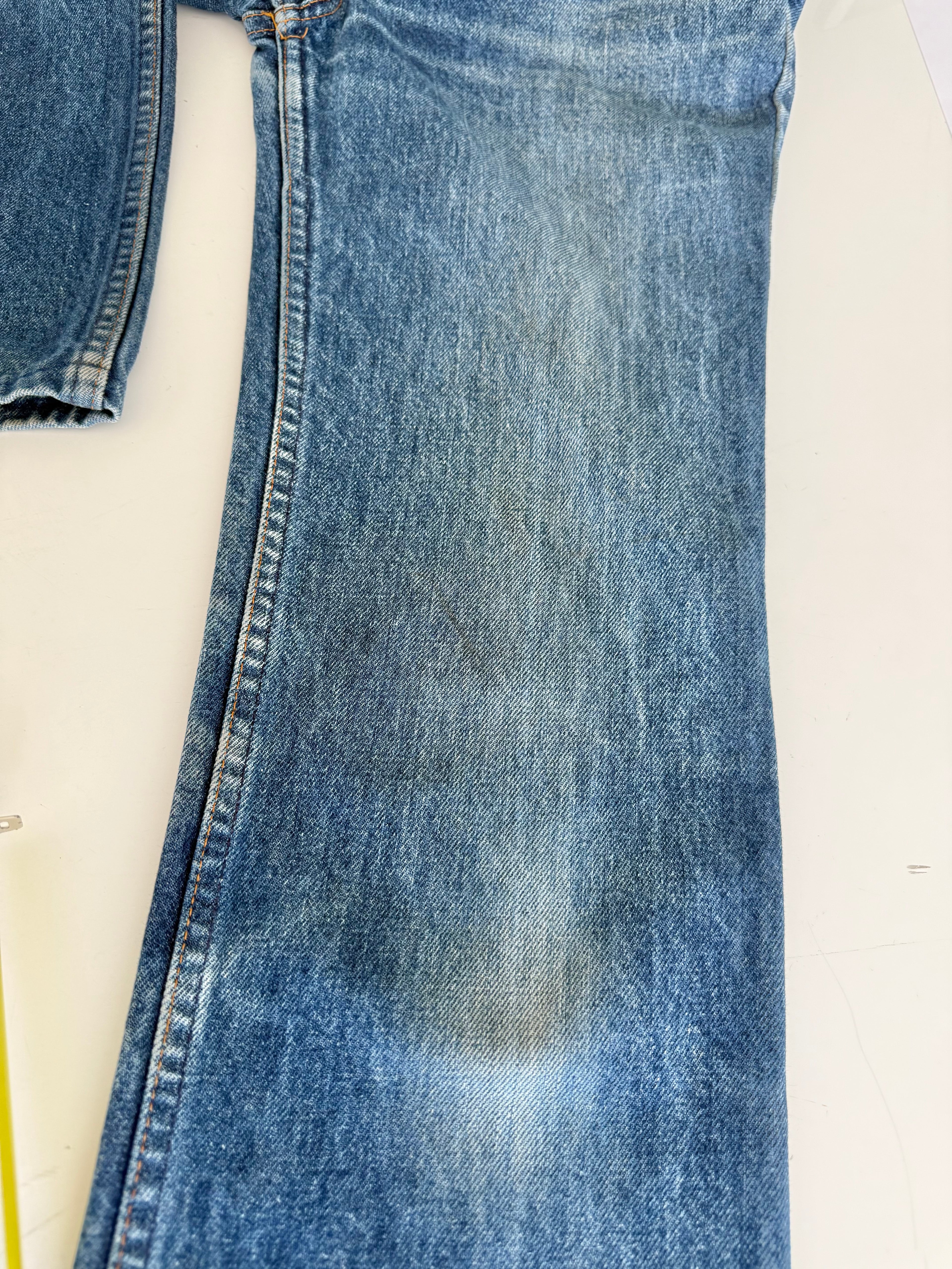 W26 L30 vintage Levis 630 26” measured light faded blue 80s Levi’s 630’s