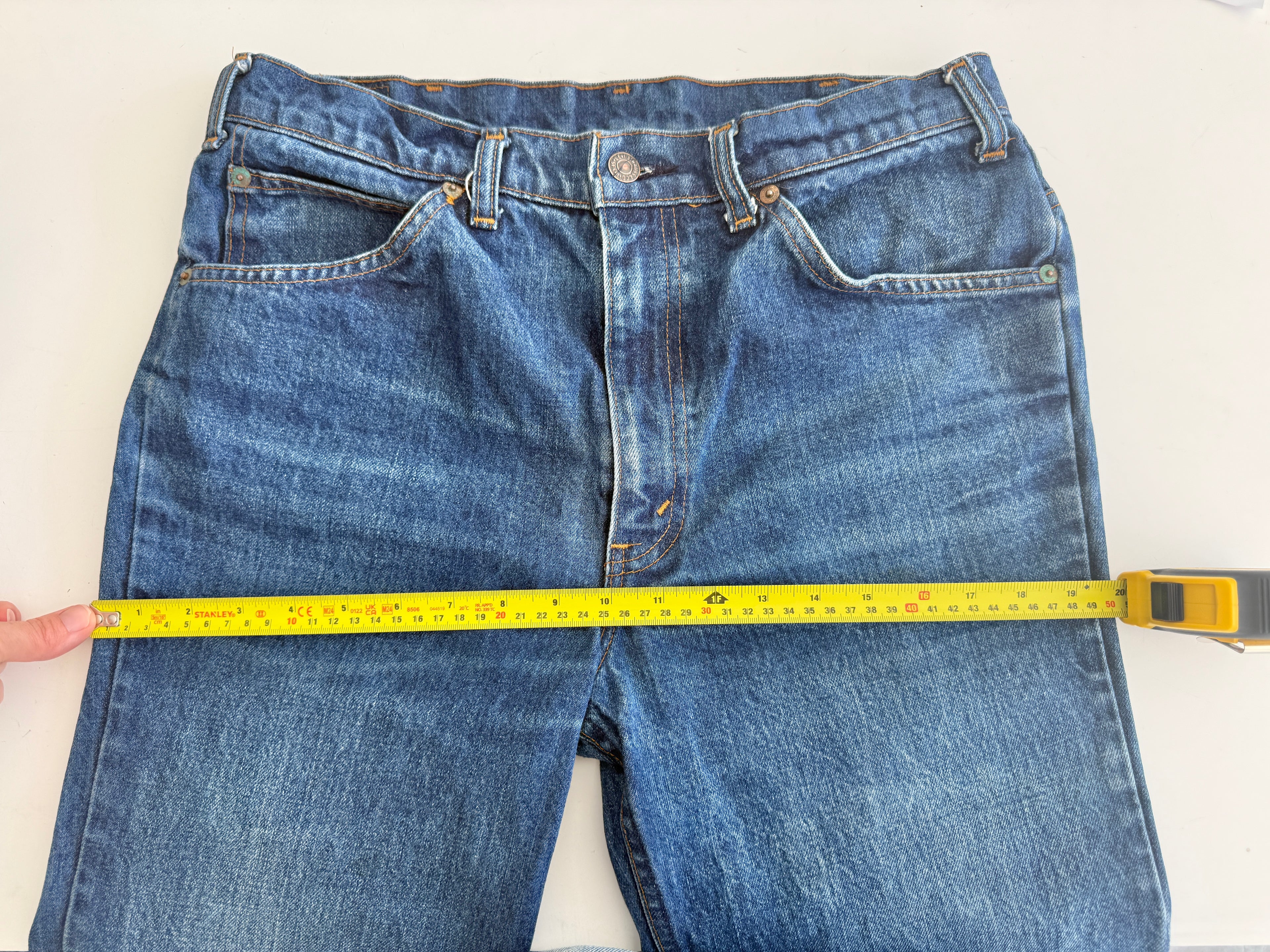 W31 L29 vintage Levis 630 30/31” measured waist dark faded blue 630s 80s   Orange tab