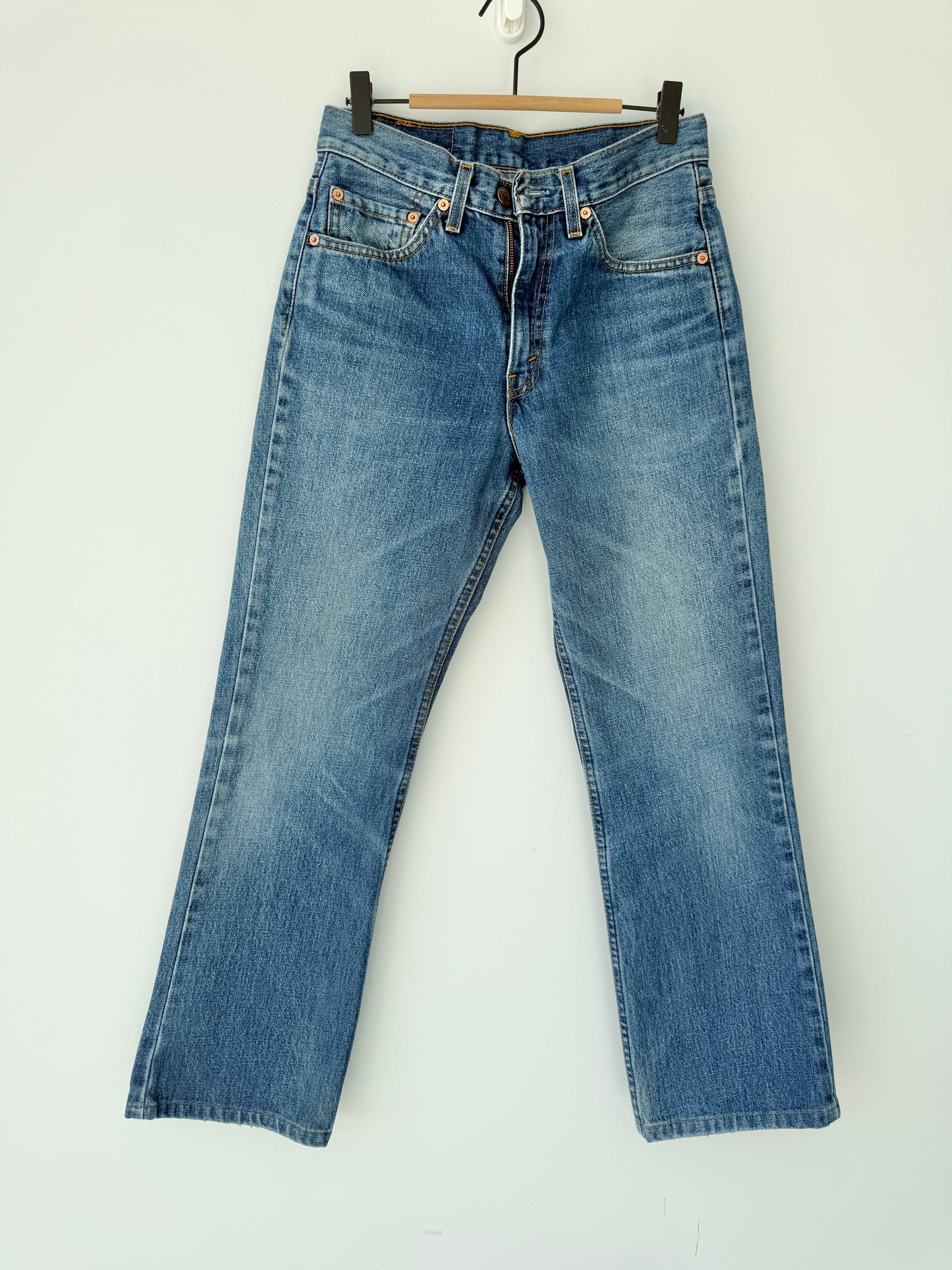 W26 L28 vintage Levis 517 26” measured dark faded blue denim Y2K Levi’s 517s wallet mark