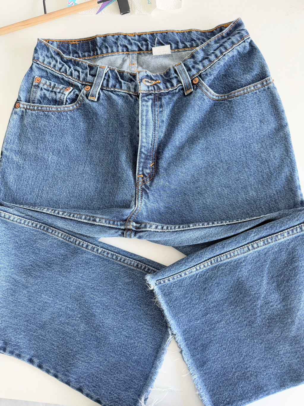 W28 L25 vintage Levis 517 28” measured dark blue 90s Levi’s 517s