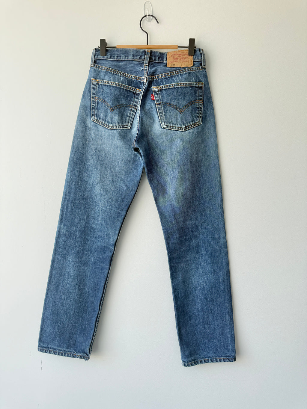 W27 L30 vintage Levis 501 26/27” measured waist dark faded blue 501s Y2K