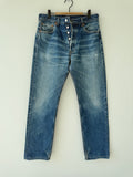 W31 L31 vintage Levis 501 31” measured waist dark blue whiskers Y2K 501s