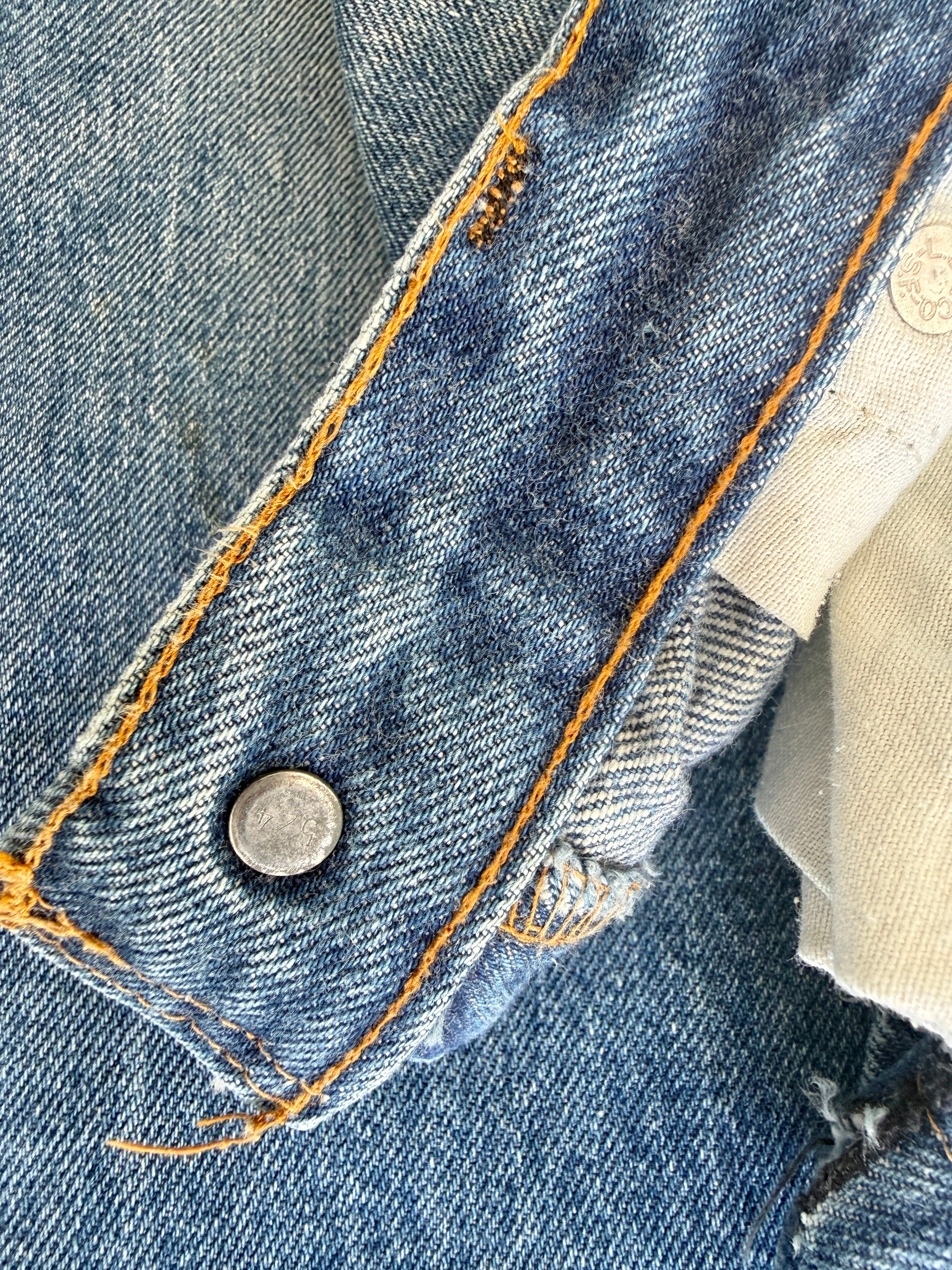 W30 L27 vintage Levis 501 29/30” measured waist dark faded blue 501s USA 80s