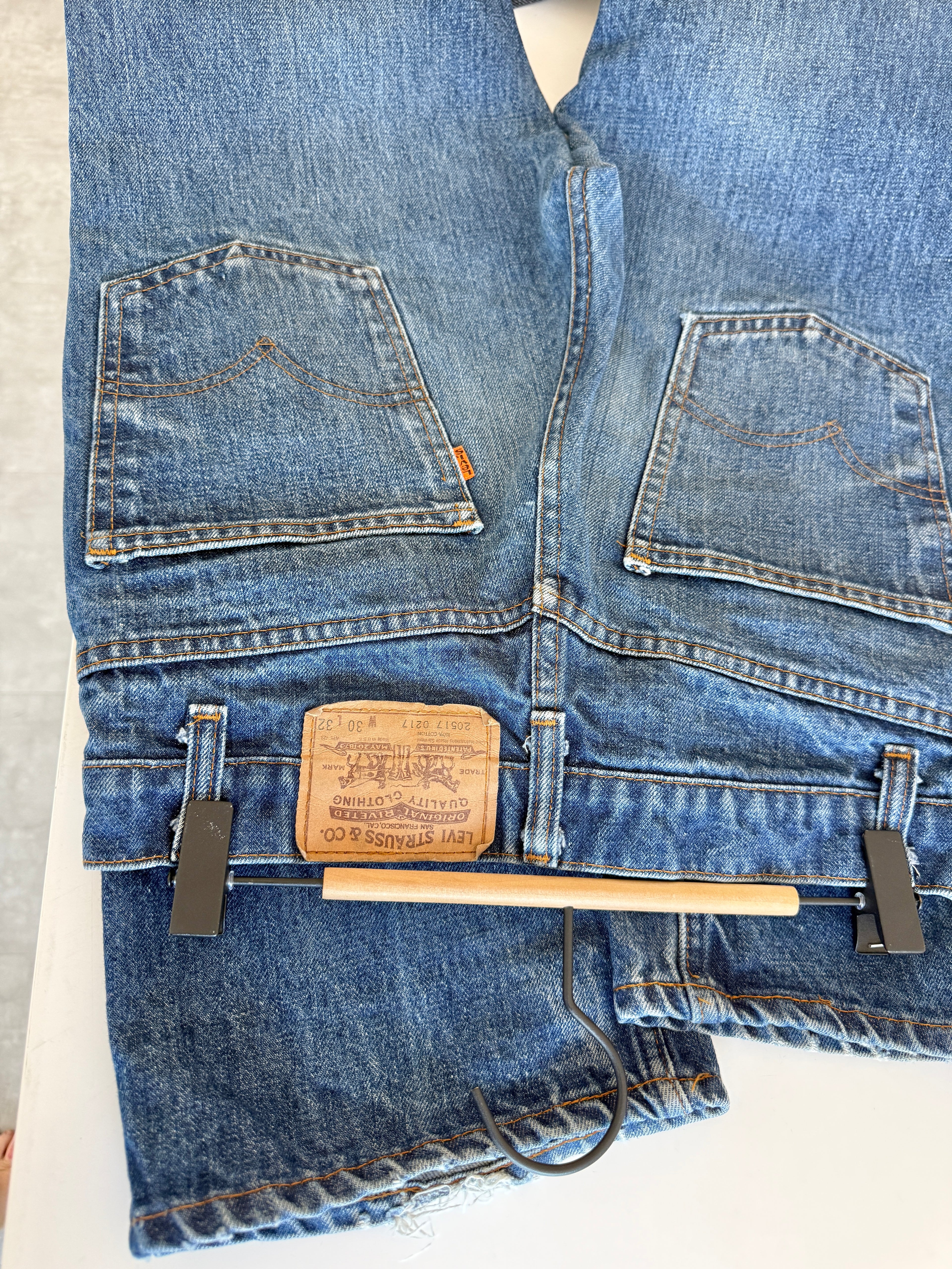 W29 L31 vintage Levis 517 28/29” measured waist dark faded USA 80s 517s