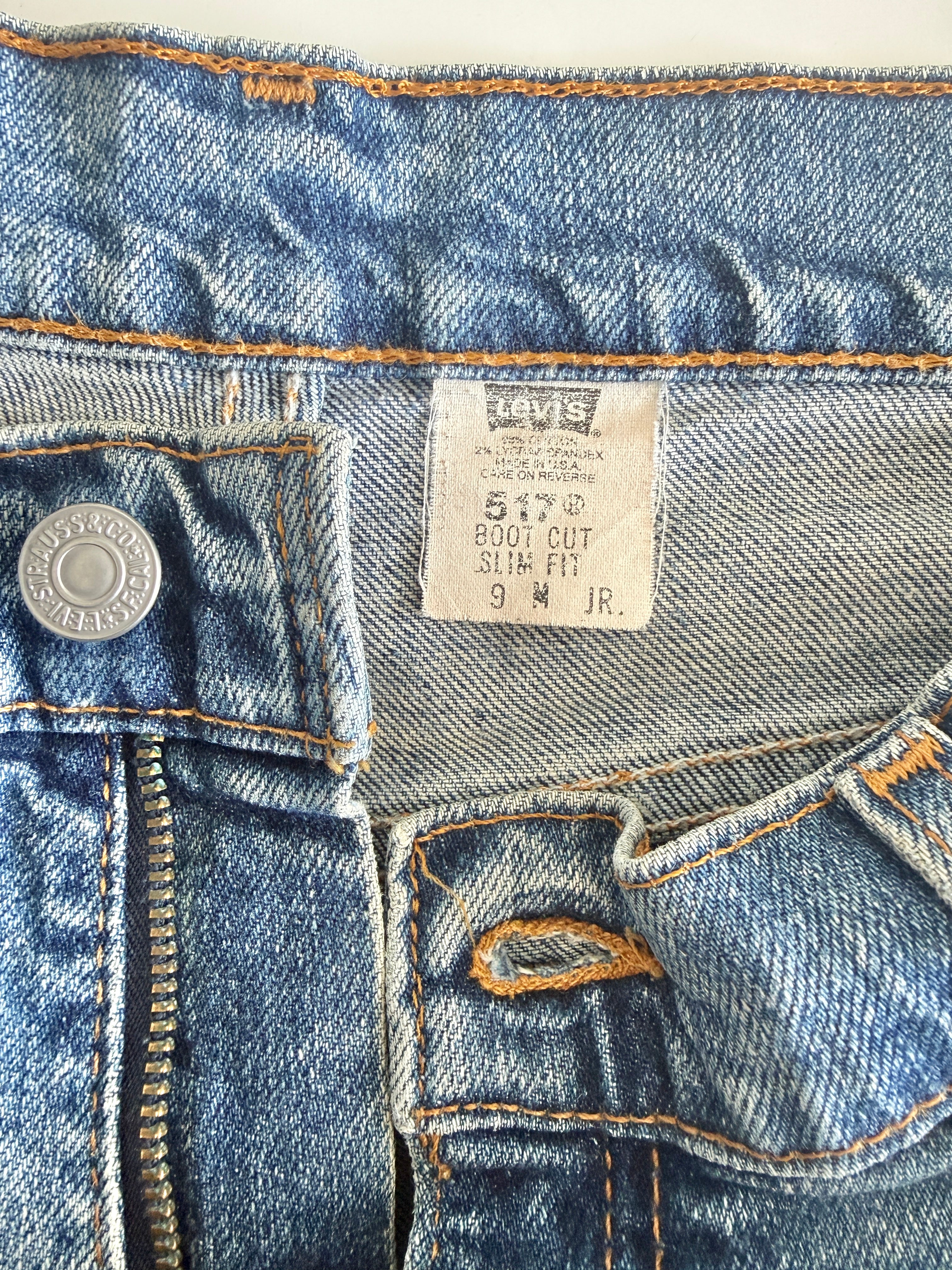 W27 L32 vintage Levis 517 27” measured medium blue faded denim Y2K 517 (not 100% cotton denim) 2% Lycra