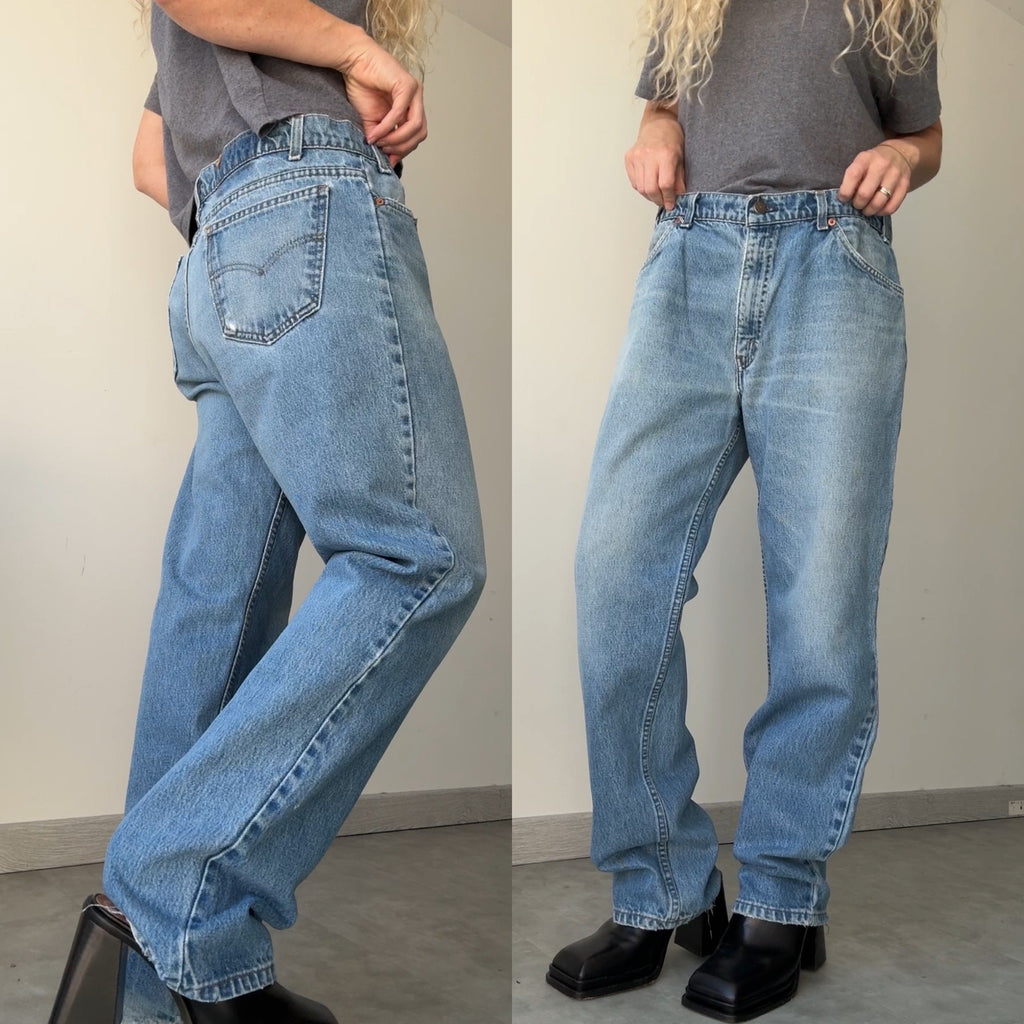 W36 L31 vintage Levis 505 medium blue 35/37” measured waist 501s 90s USA
