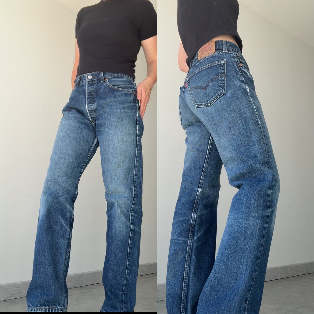 W29 L28 vintage Levis 501s 28/29” measured waist indigo faded blue Y2K  501s