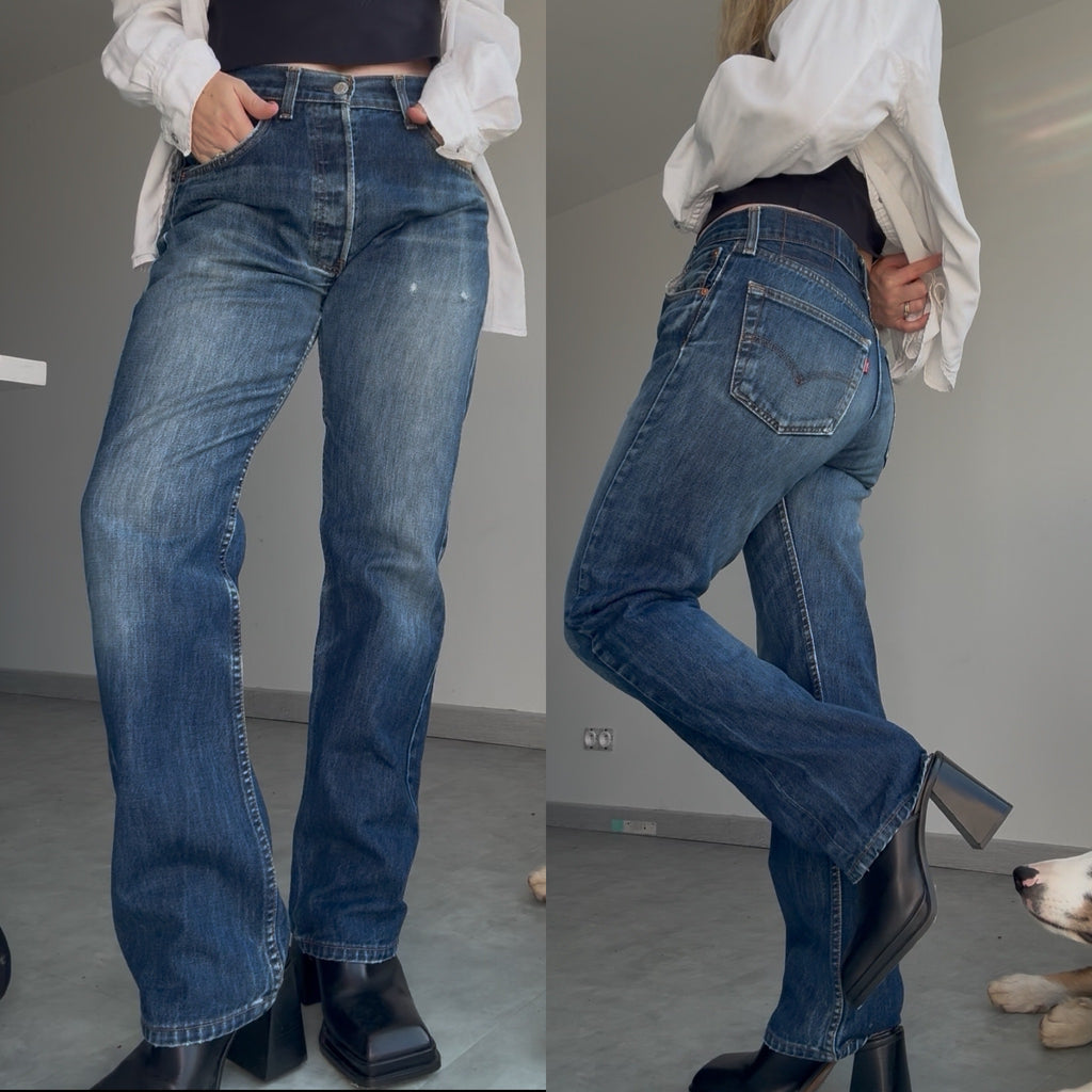 W31 L31 vintage Levis 501 dark blue 30/31” measured waist Y2K levis 501s