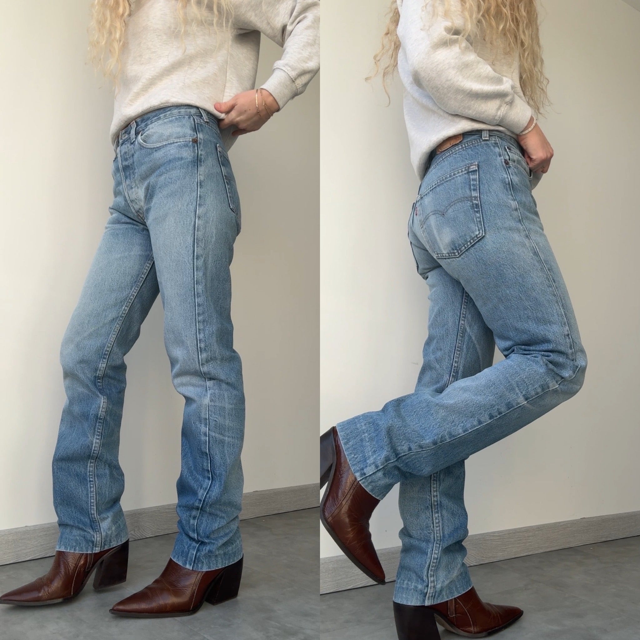 W29 L31 vintage Levis 501 28-29” measured medium faded blue made in 80s