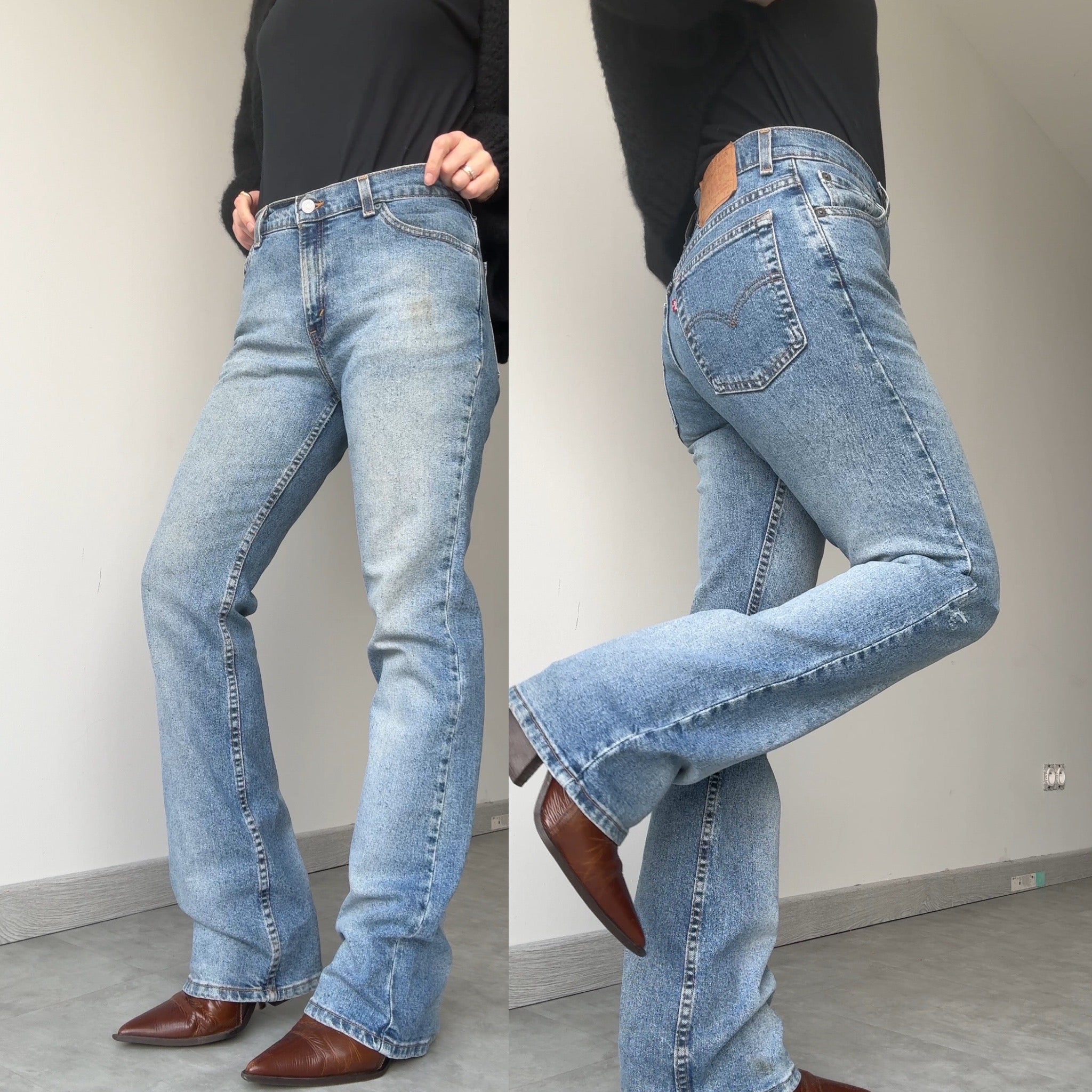 W27 L32 vintage Levis 517 27” measured medium blue faded denim Y2K 517 (not 100% cotton denim) 2% Lycra