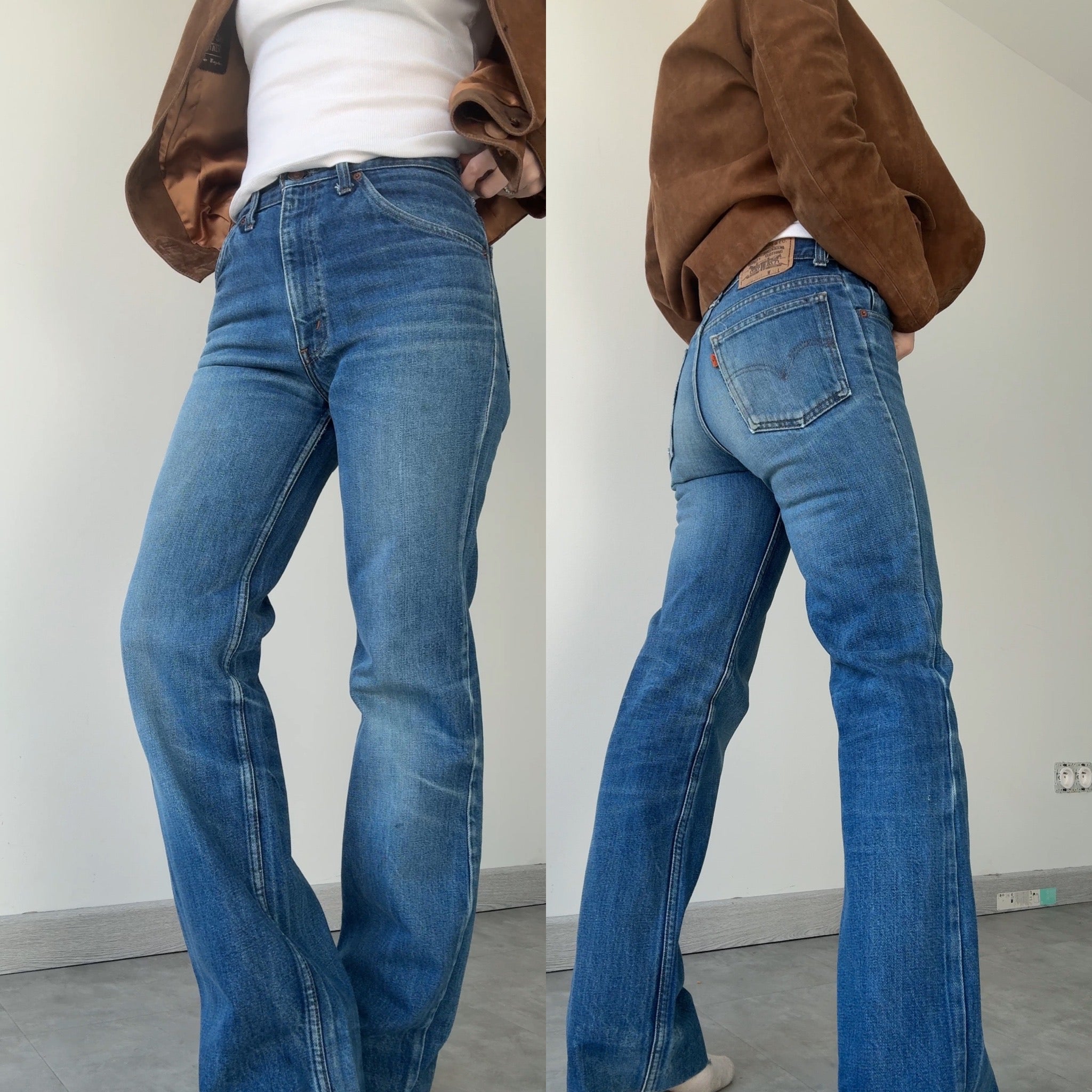 W28 L31 vintage Levis 630 27-28” measured dark blue denim 80s/90s  630s