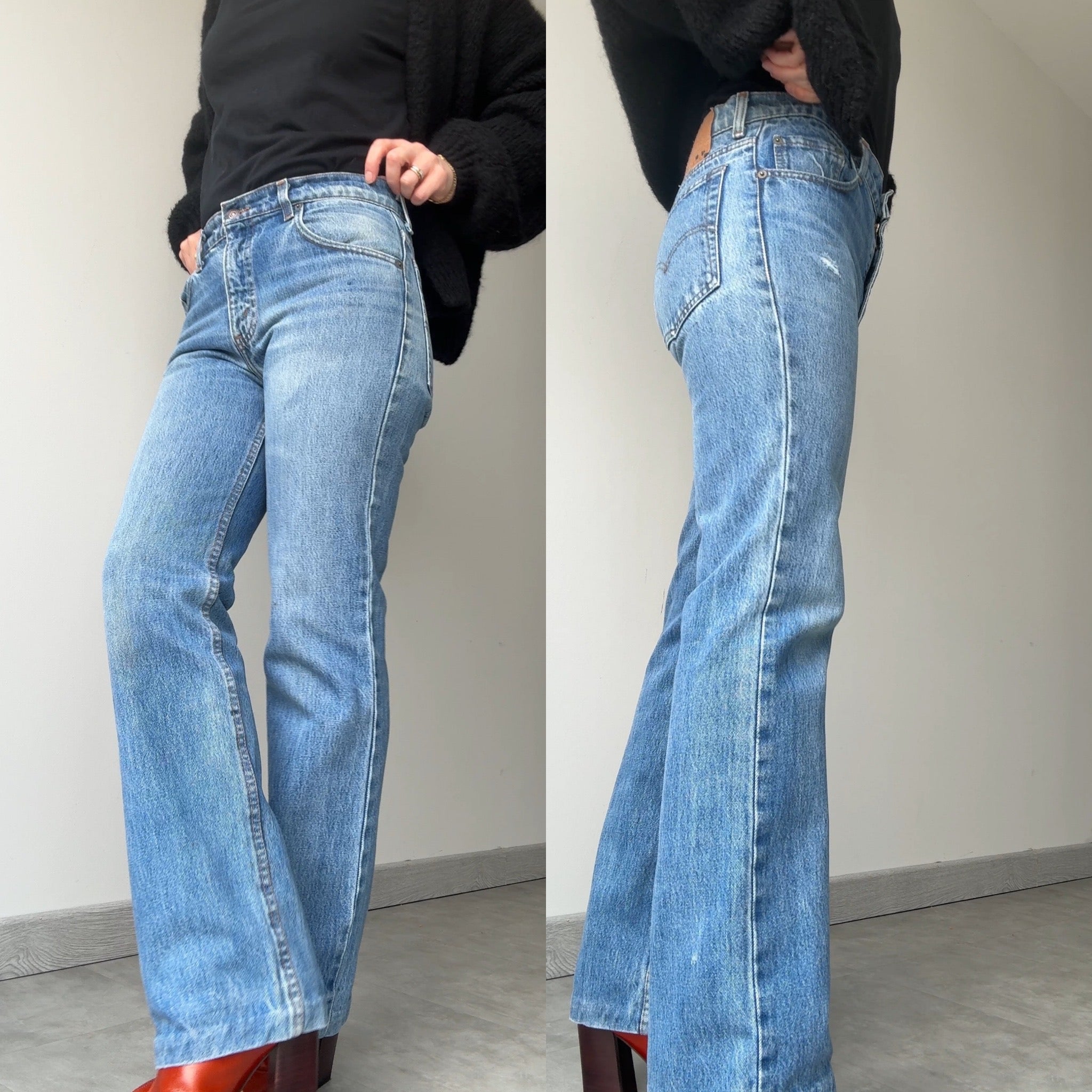 W30 L29 vintage Levis 603 30”measured medium blue 80s 603s